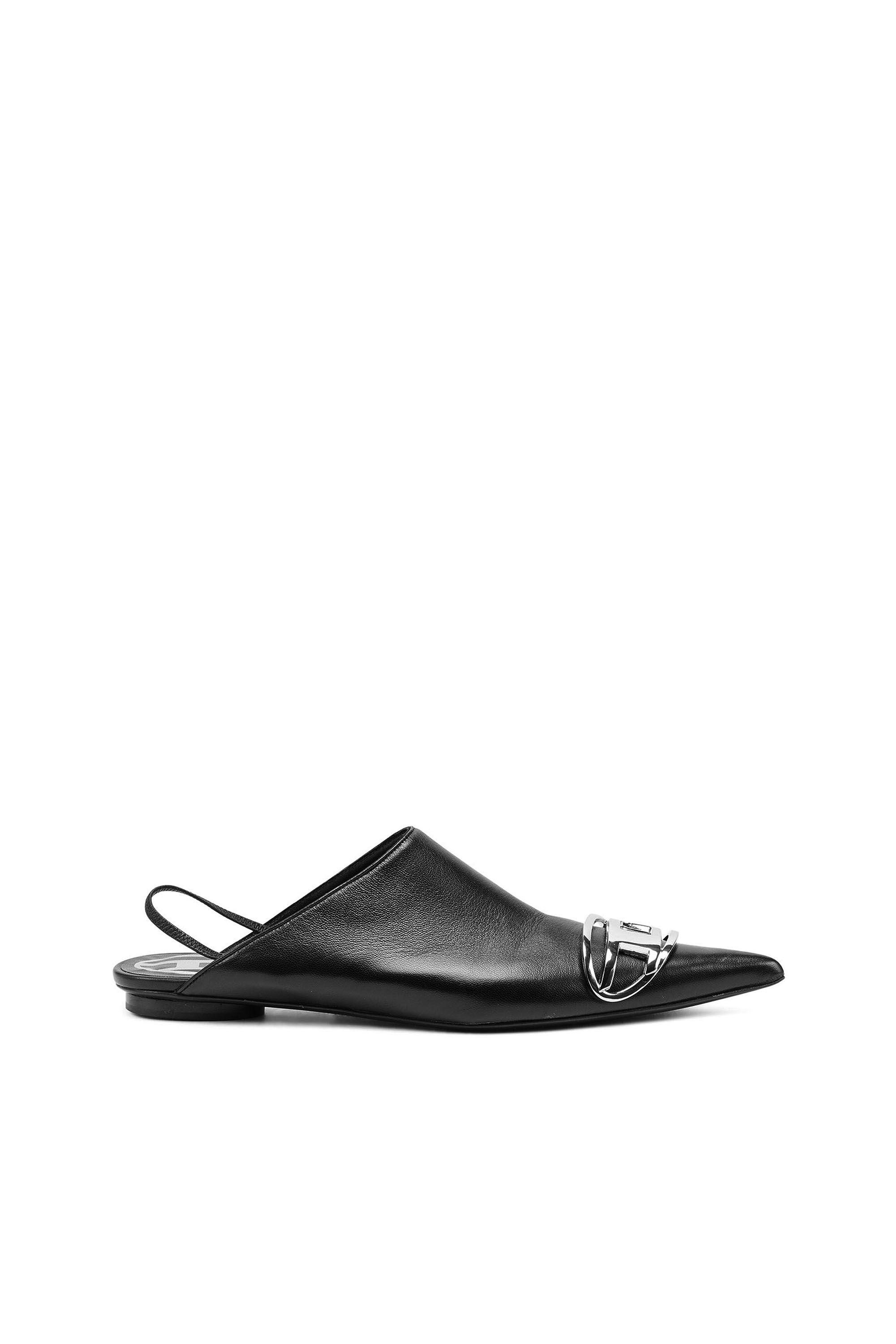 Damen D Venus Slingback Mules aus Nappa Leder Schwarz Diesel