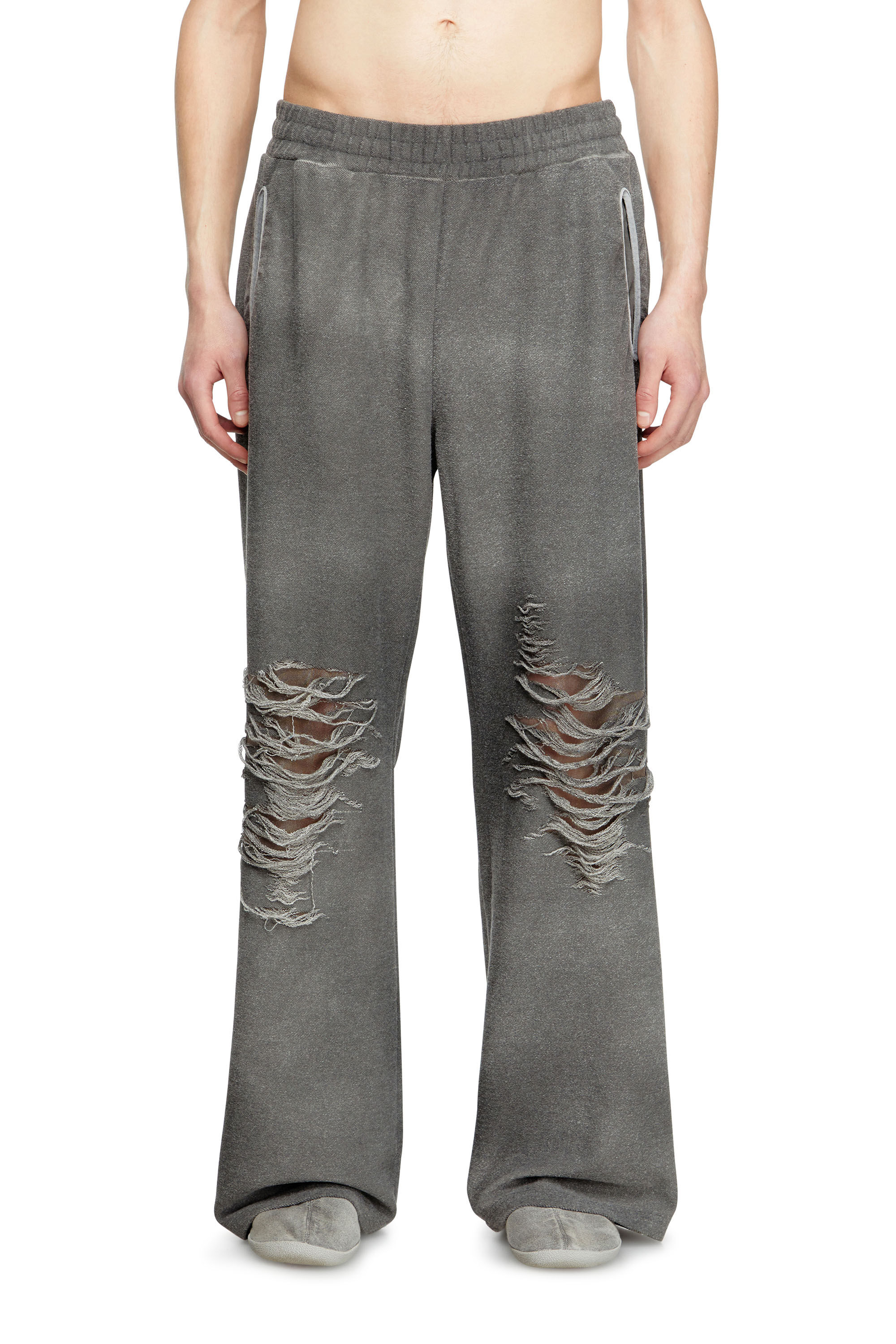 Diesel - P-PERCY, Herren Trackhose mit vielgetragener Vorderseite in Grau - 3