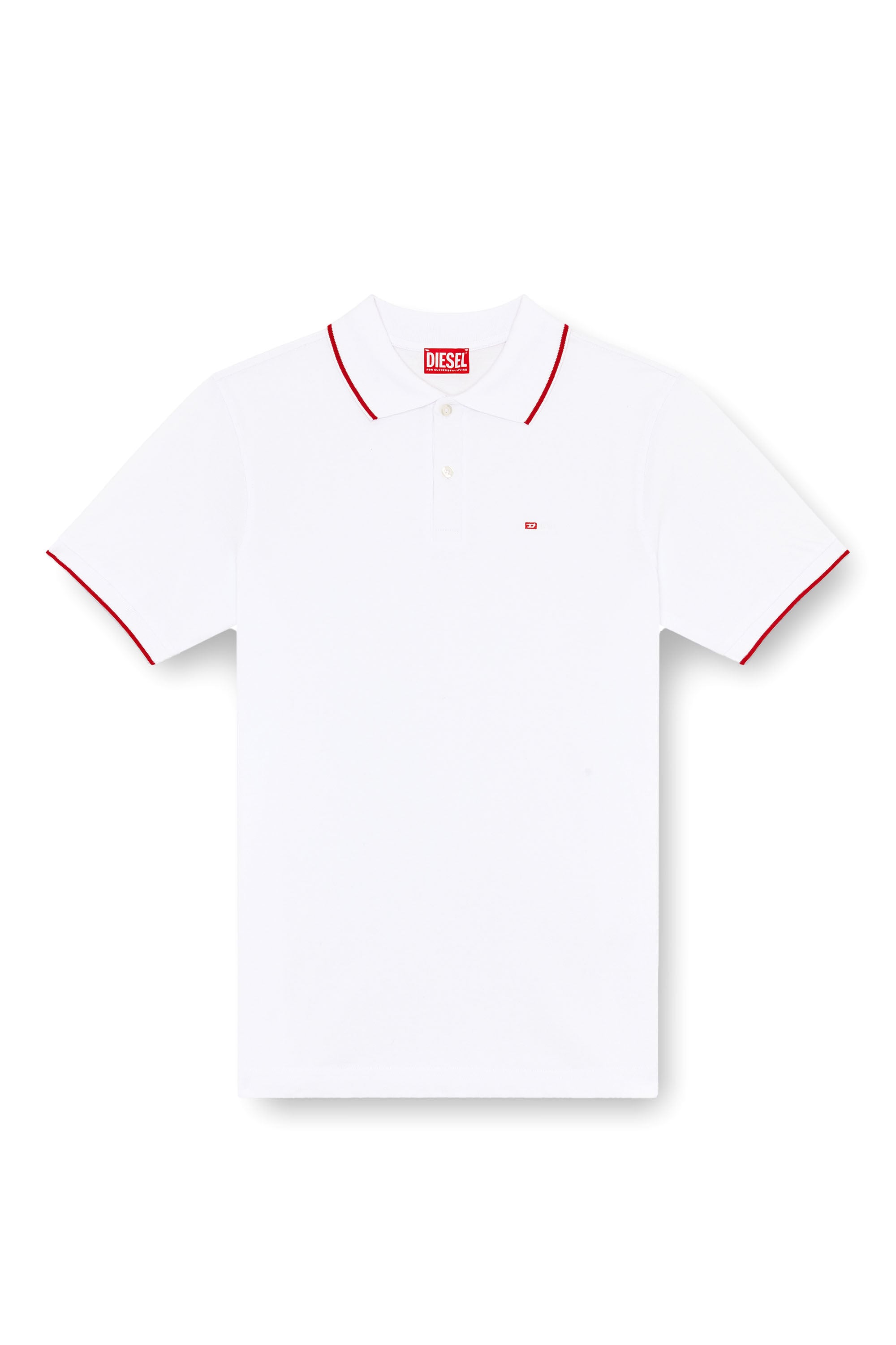 Diesel - T-FERRY-MICRODIV, Herren Poloshirt mit Diesel-Microstickerei in Wei&szlig; - 2