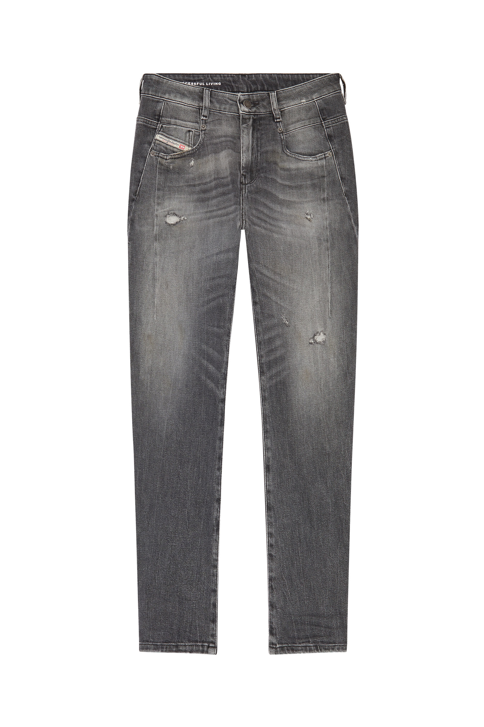 Diesel - Boyfriend Jeans Fayza 09G21, Schwarz/Dunkelgrau - Image 2