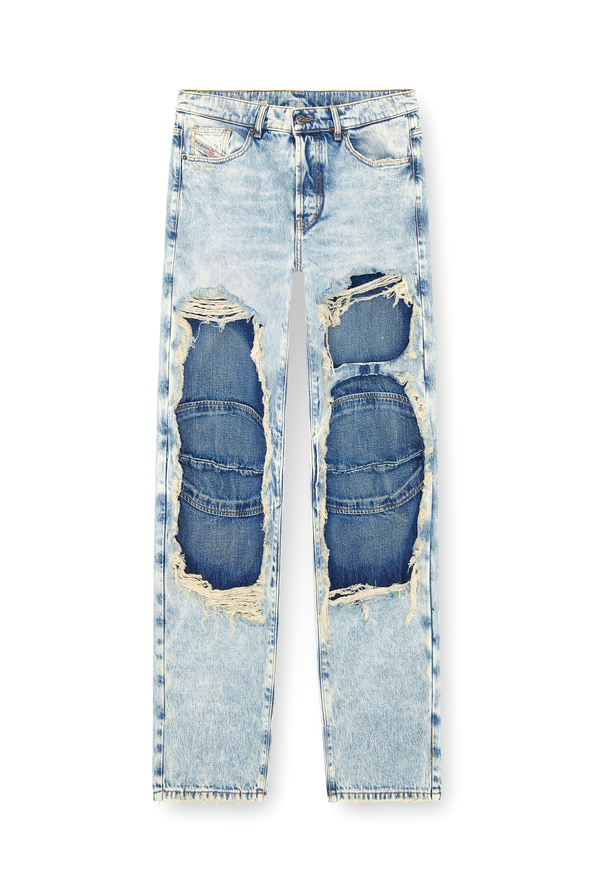 Diesel - Unisex Straight Jeans D-Fire 0AJEN, Hellblau - 2