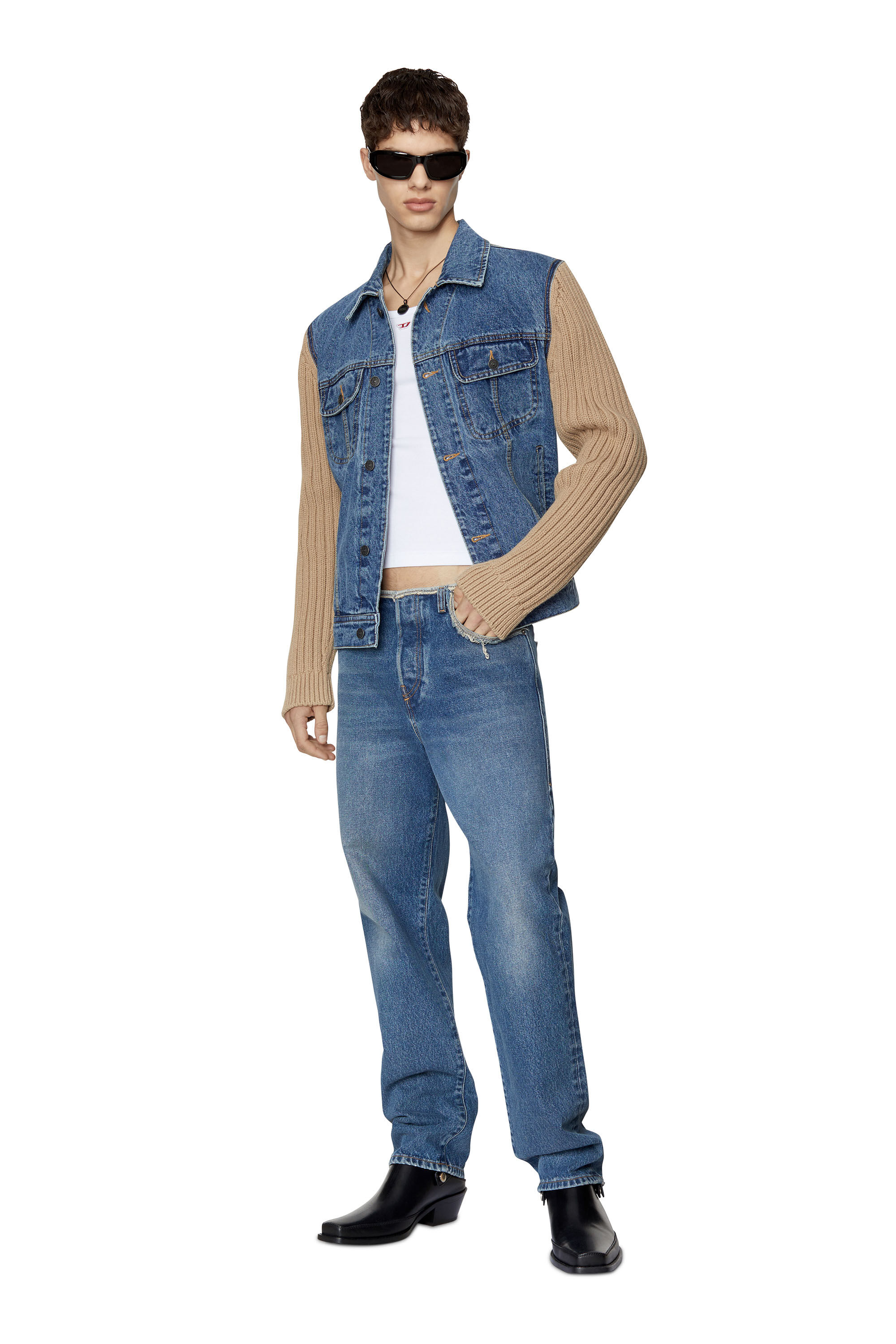 Diesel - D-Pend 007F2 Straight Jeans, Mittelblau - Image 1