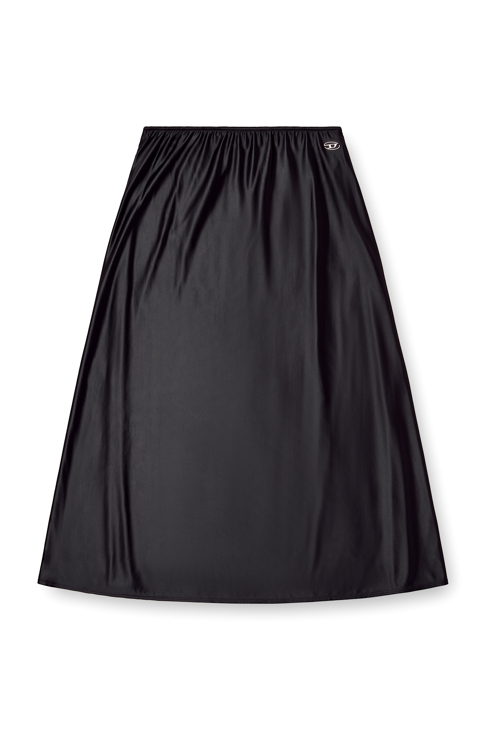 Diesel - O-MORI, Damen Midirock aus Nylon im ausgestellten Schnitt in Schwarz - 2