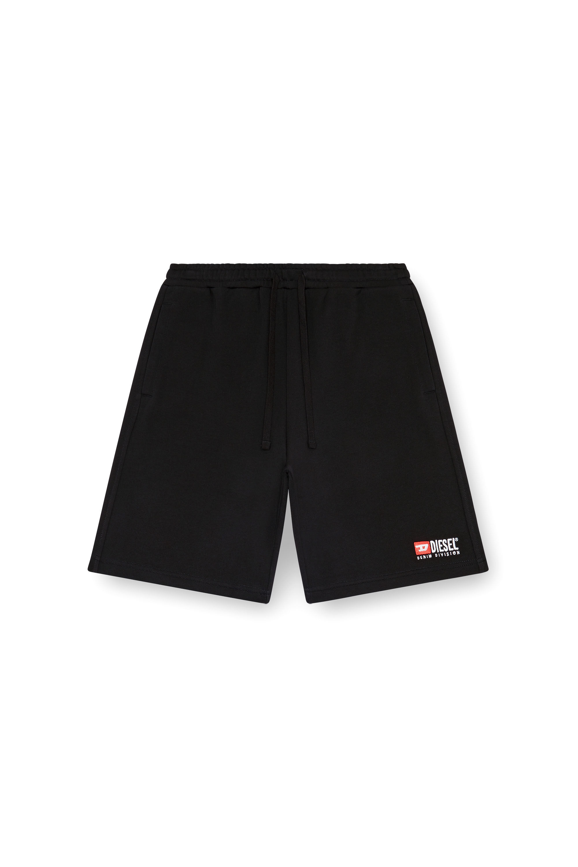 Diesel - P-CROWN-DIV, Herren Sweatshorts mit Logo-Stickerei in Schwarz - 2