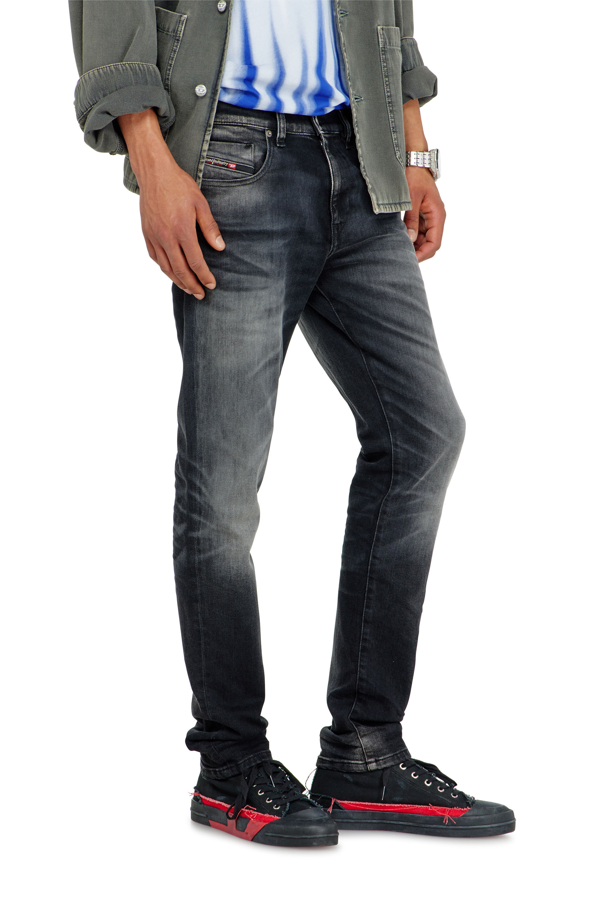 Diesel - Herren Slim Jeans 2019 D-Strukt 09P38, Schwarz/Dunkelgrau - 7