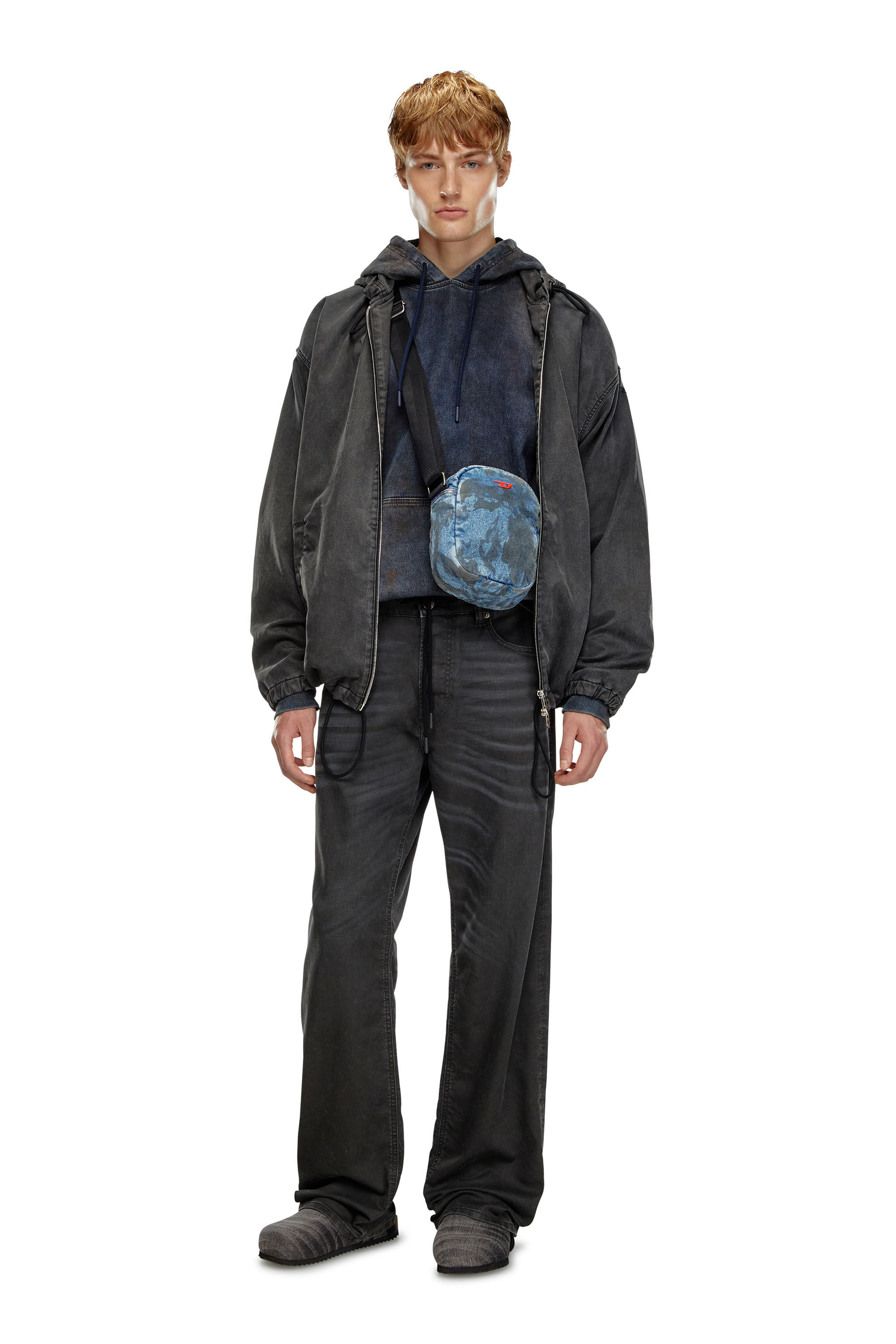 Herren Relaxed Jeans | Schwarz/Dunkelgrau | Diesel 2080 D-Reel Joggjeans®