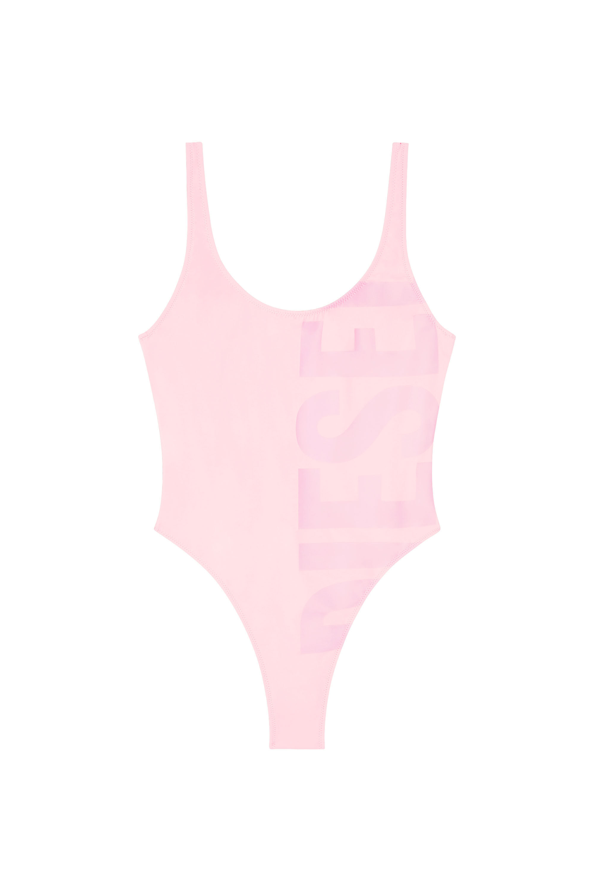 Diesel - BFSW-KYLIA, Damen Badeanzug mit großem Diesel-Print in Rosa - 4
