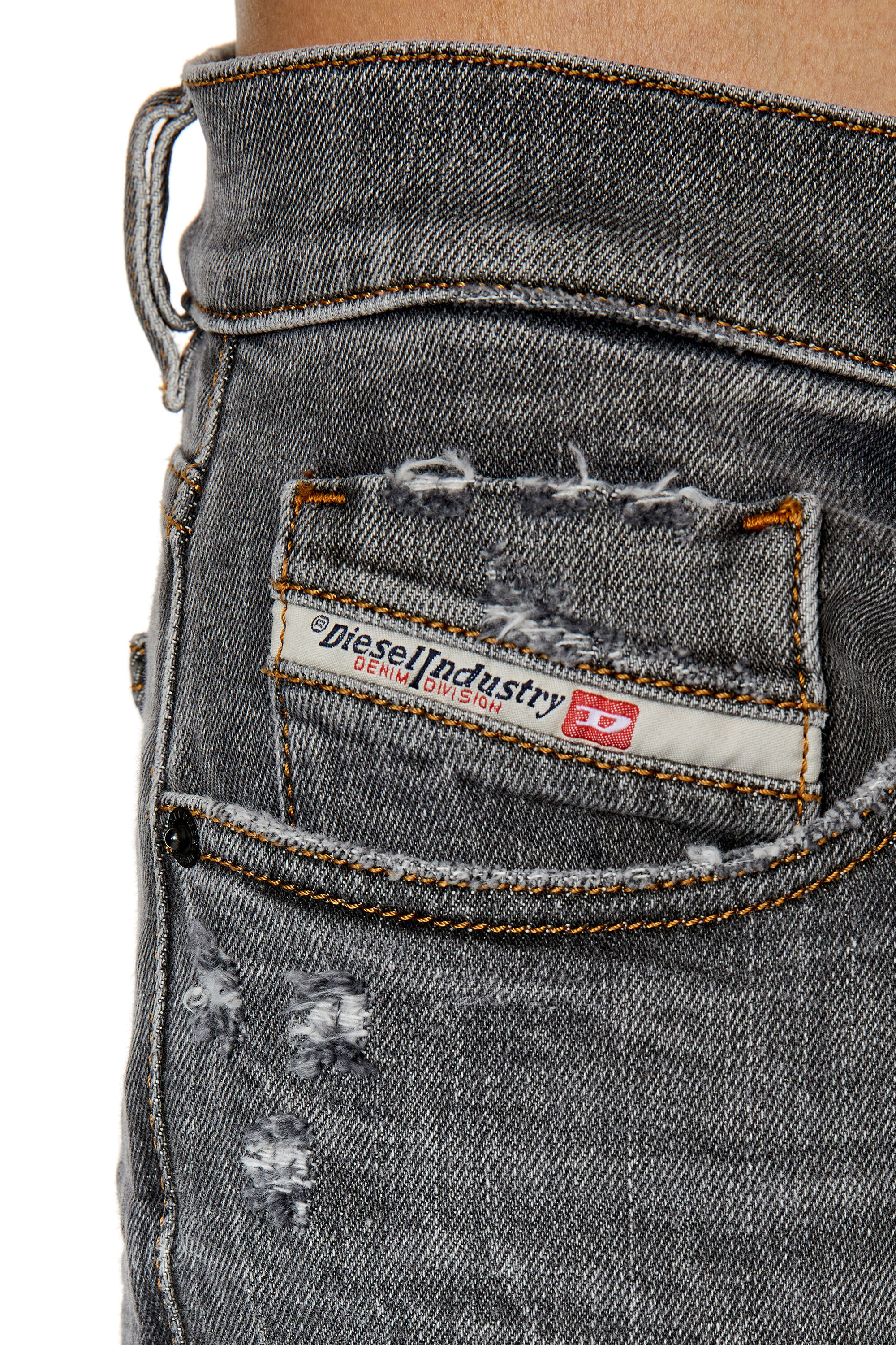 Diesel - Slim Jeans 2019 D-Strukt 09E80, Schwarz/Dunkelgrau - Image 5