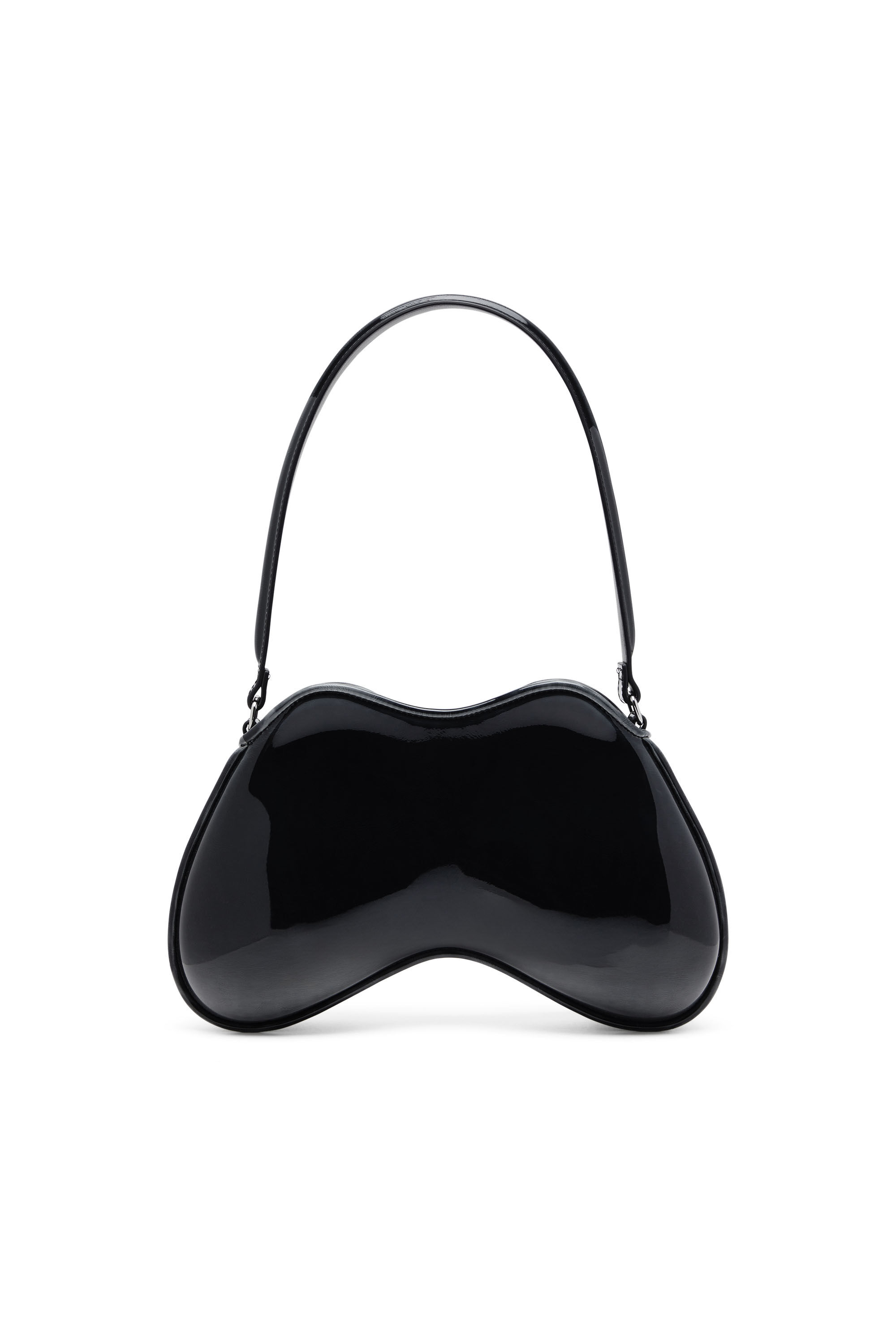 Diesel - DOUBLE-D SHOULDER, Damen Double-D-Feste Tasche aus zweifarbigem PU in Schwarz - 3