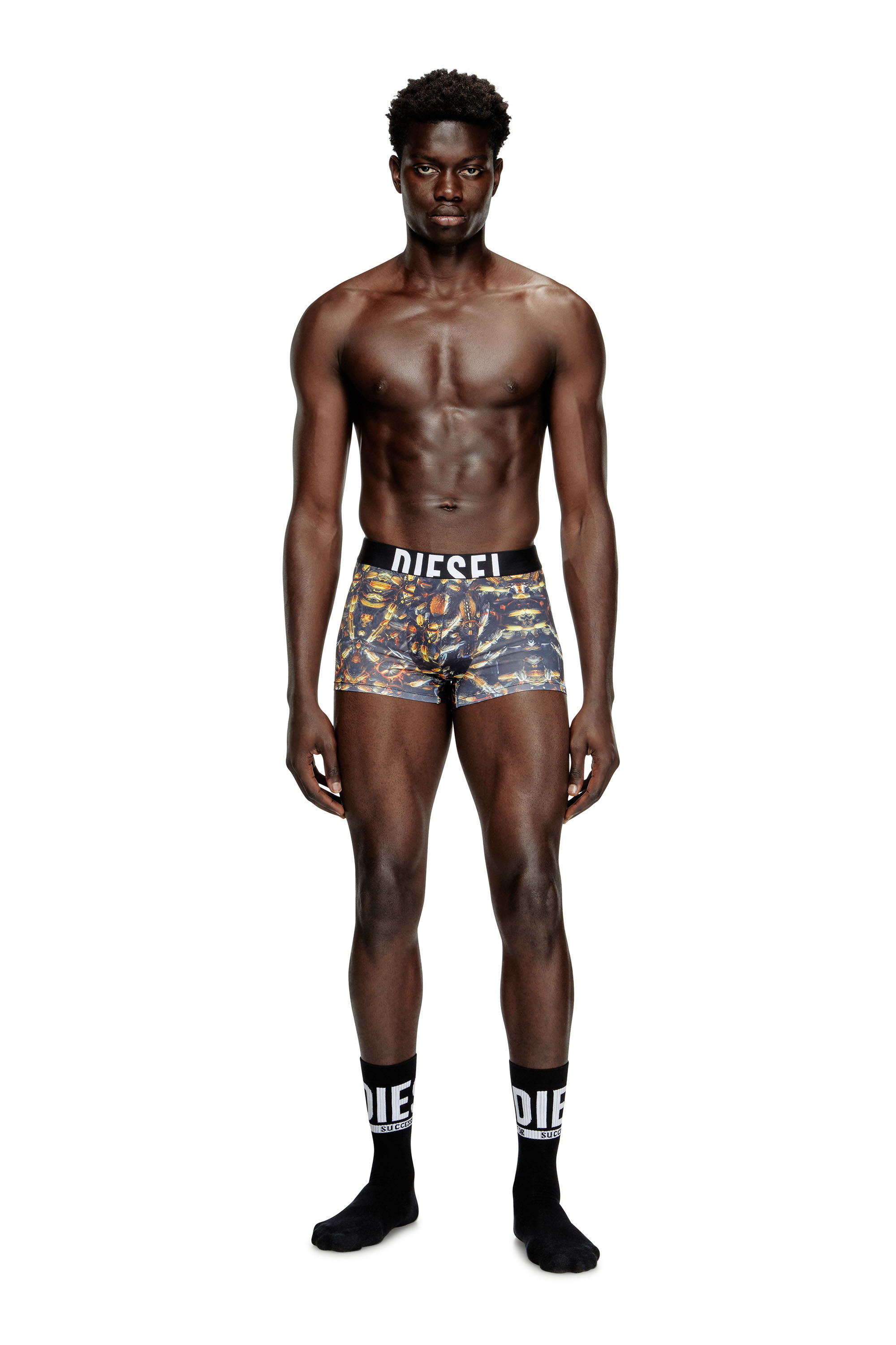 Diesel - DAMIEN-D-POP-40, Herren Retropants mit Pop-Print in Schwarz - 1