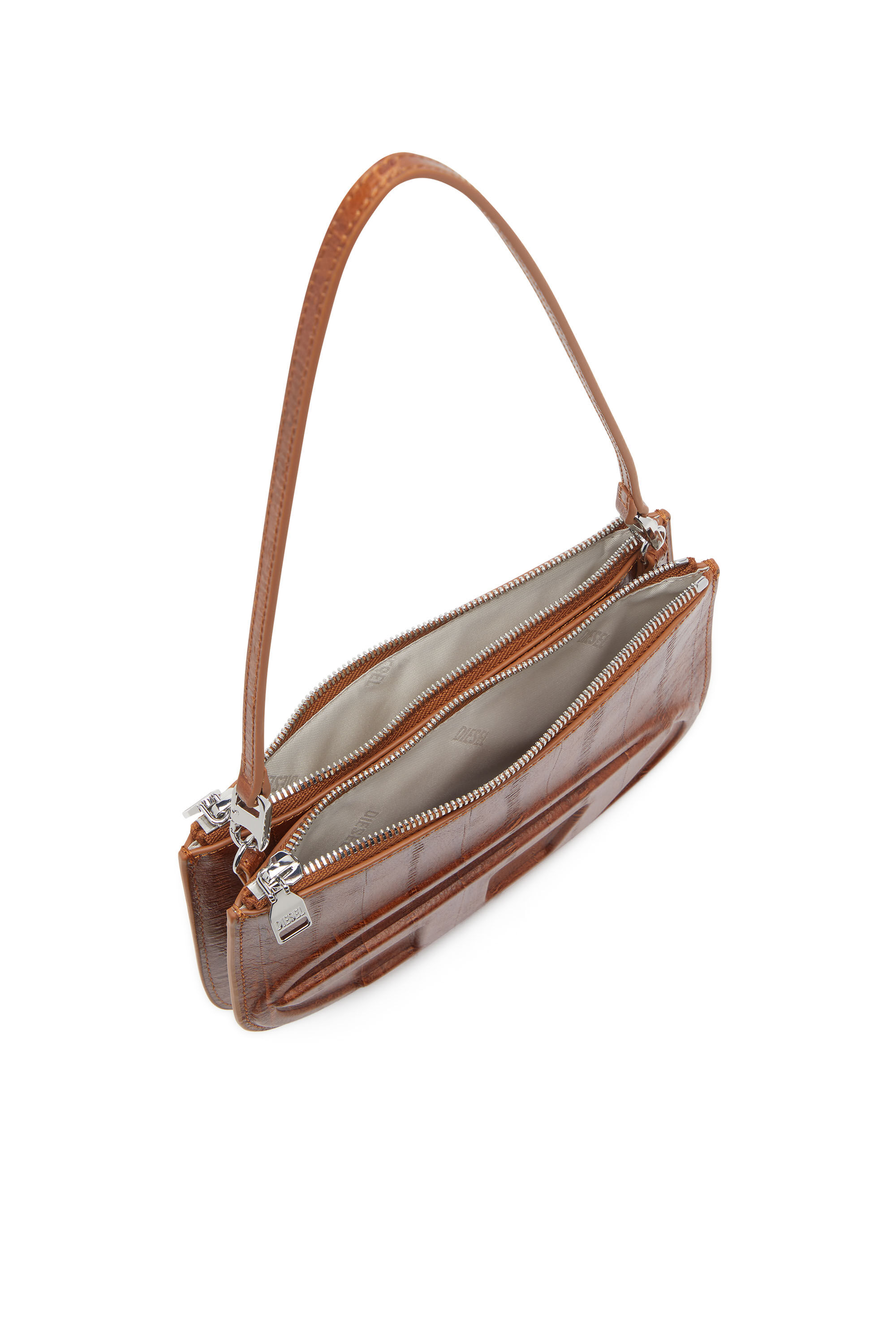 Diesel - 1DR TWIN, Damen 1DR Twin-Schultertasche mit Doppelbeutel aus bedrucktem Leder in null - 5
