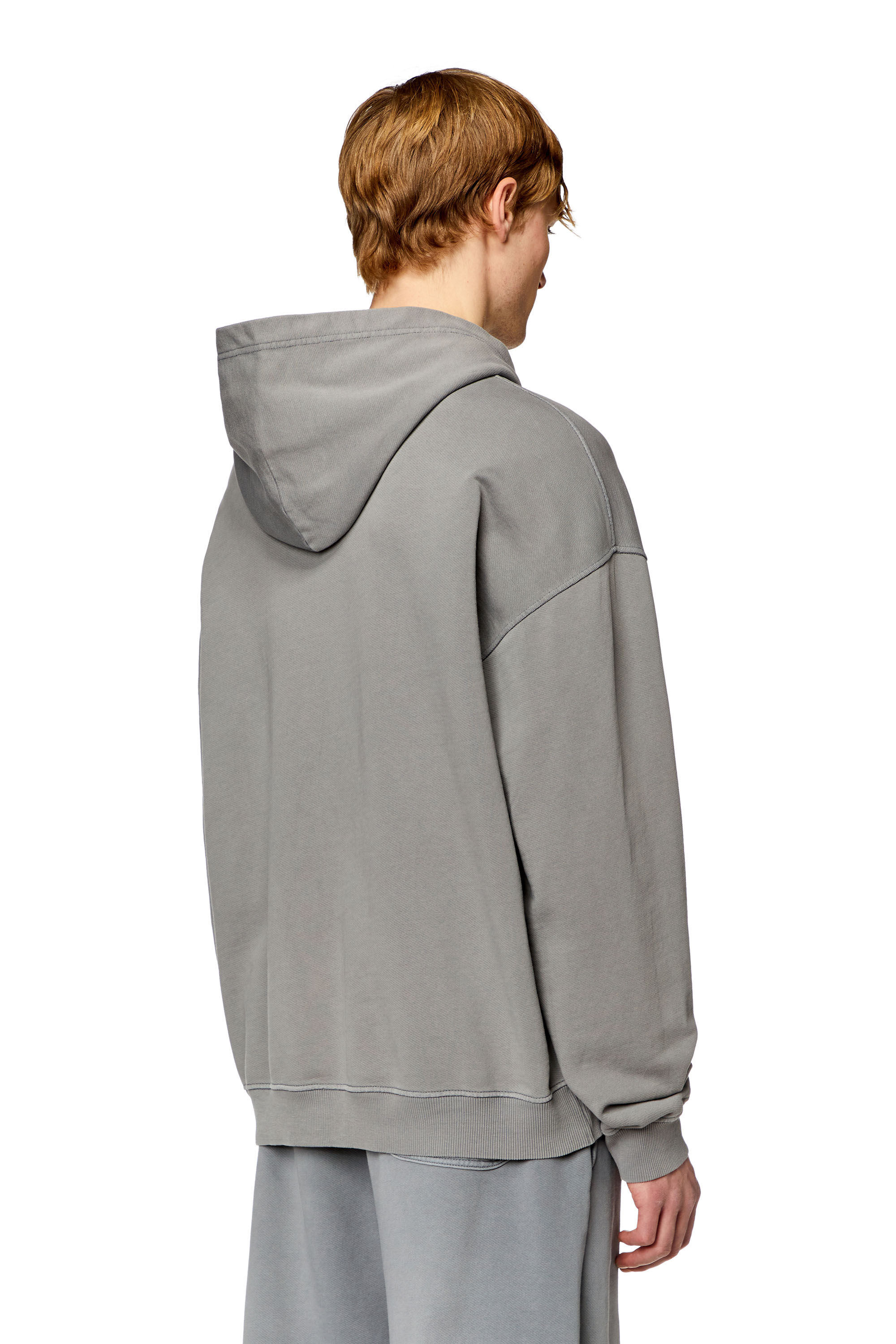 Diesel - S-BOXT-HOOD, Herren College-Hoodie mit LIES-Patches in Grau - 4