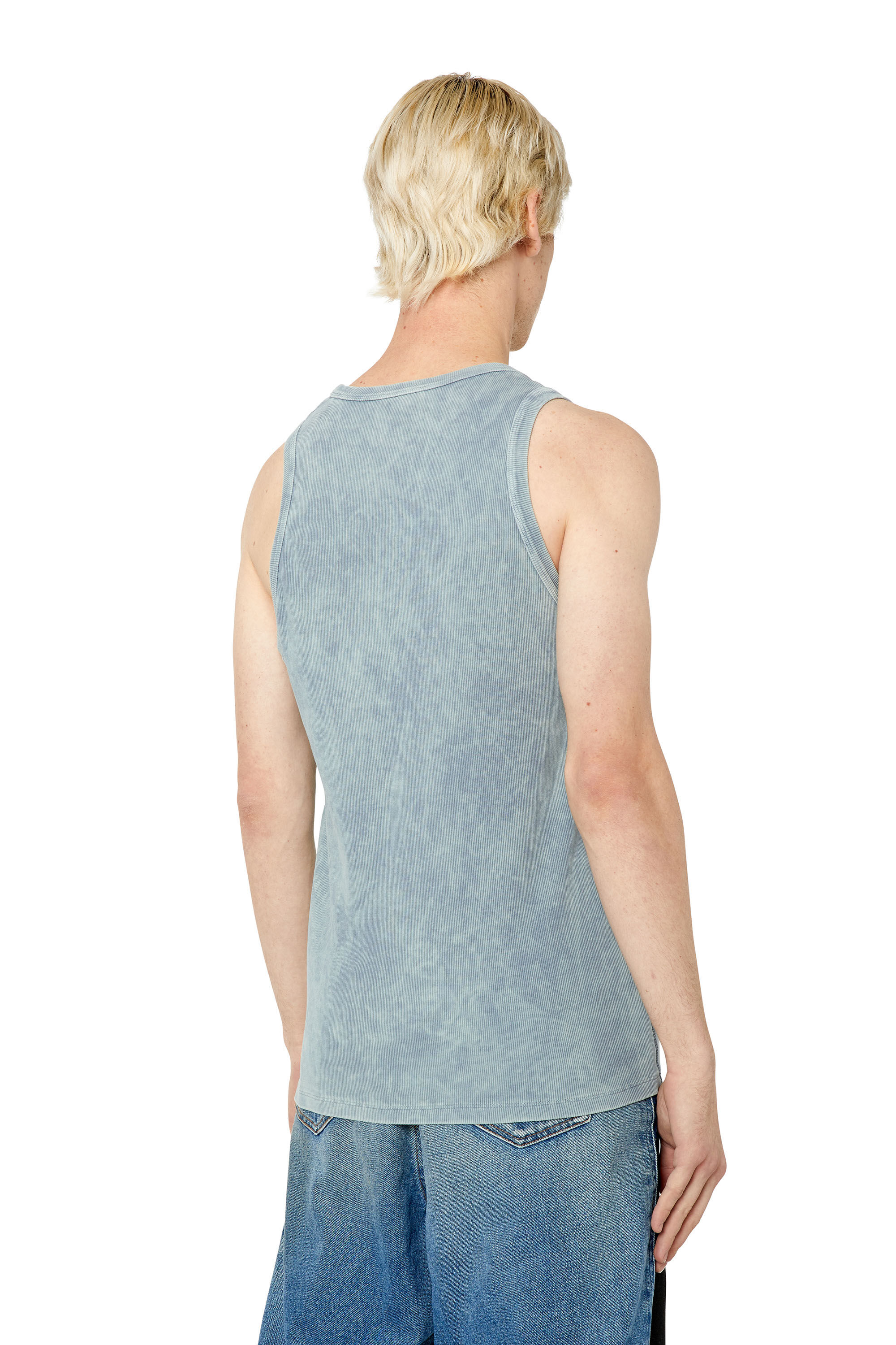 Diesel - T-WISTY-G1, Herren Tanktop in Acid-Waschung mit Logo-Patch in Grau - 4
