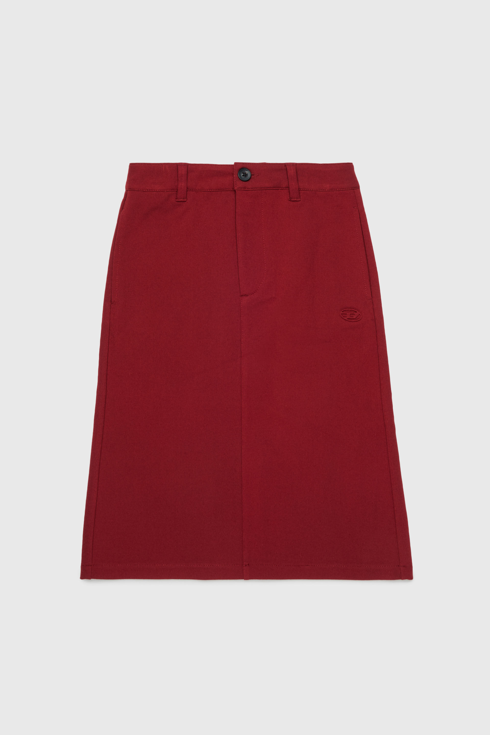 Diesel - GMILX, Damen Rock aus Stretch-Viskose-Mix in Rot - 1
