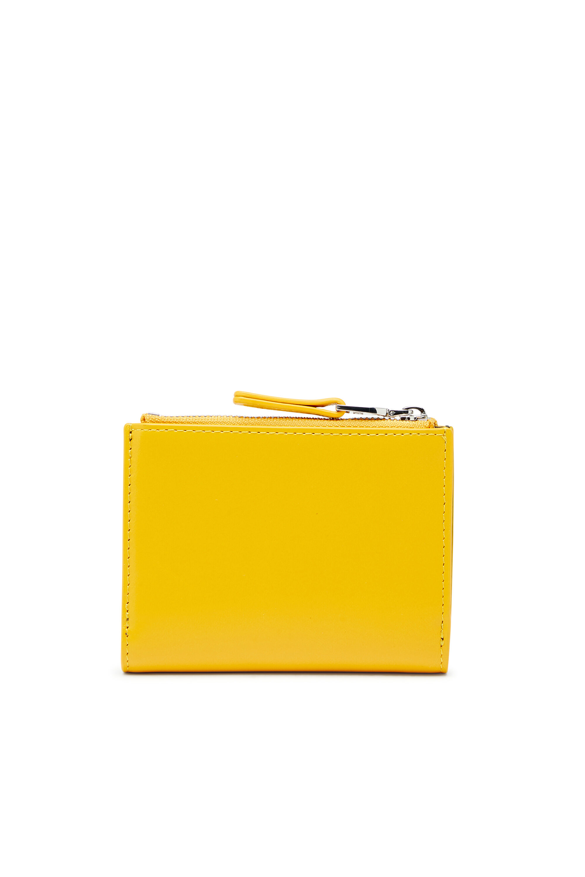 Diesel - 1DR BI-FOLD ZIP II, Damen Kleines Faltportemonnaie aus Leder in Gelb - 2