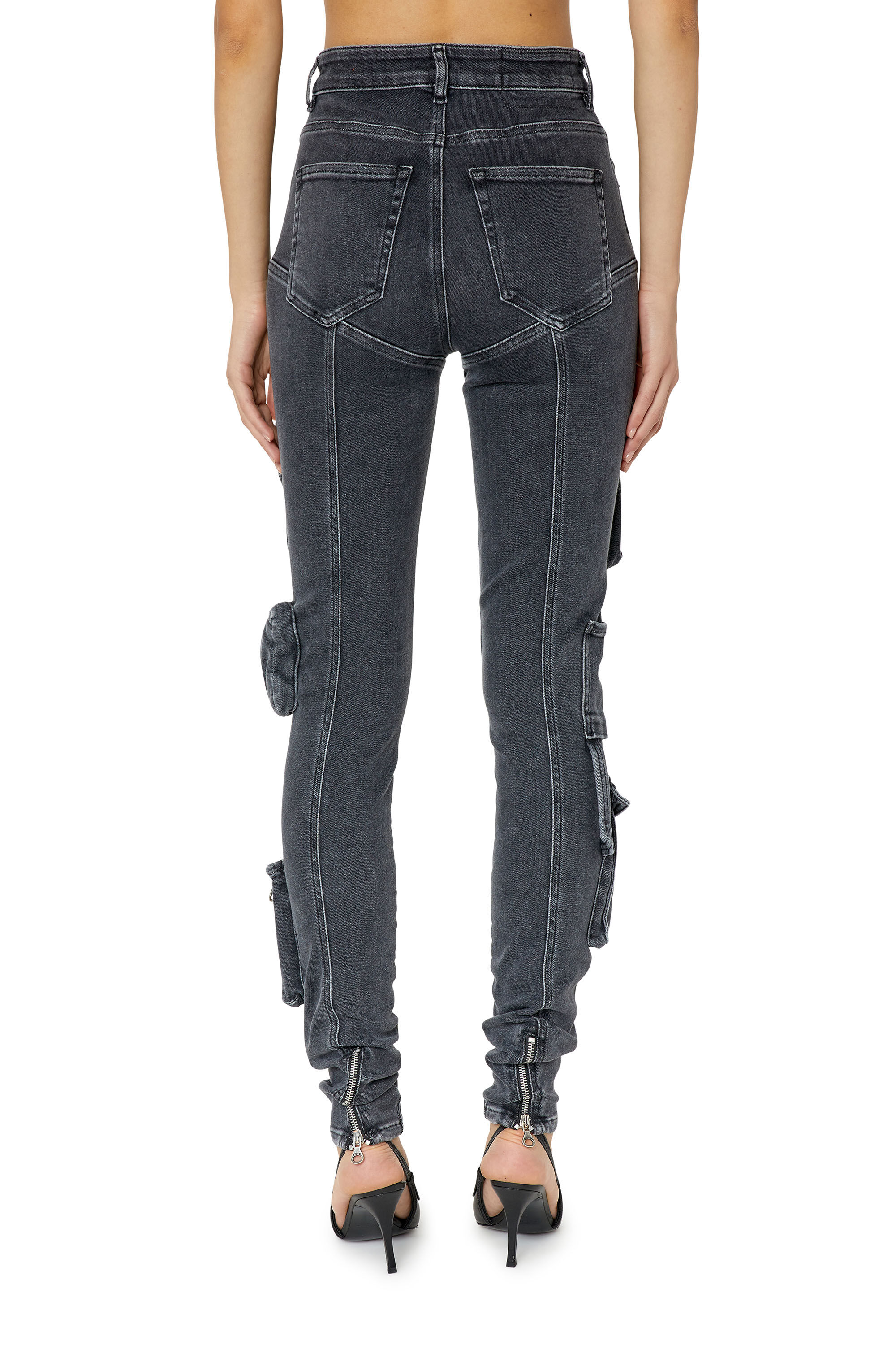 Diesel - 1984 Slandy-High 09F27 Super skinny Jeans, Schwarz/Dunkelgrau - Image 4
