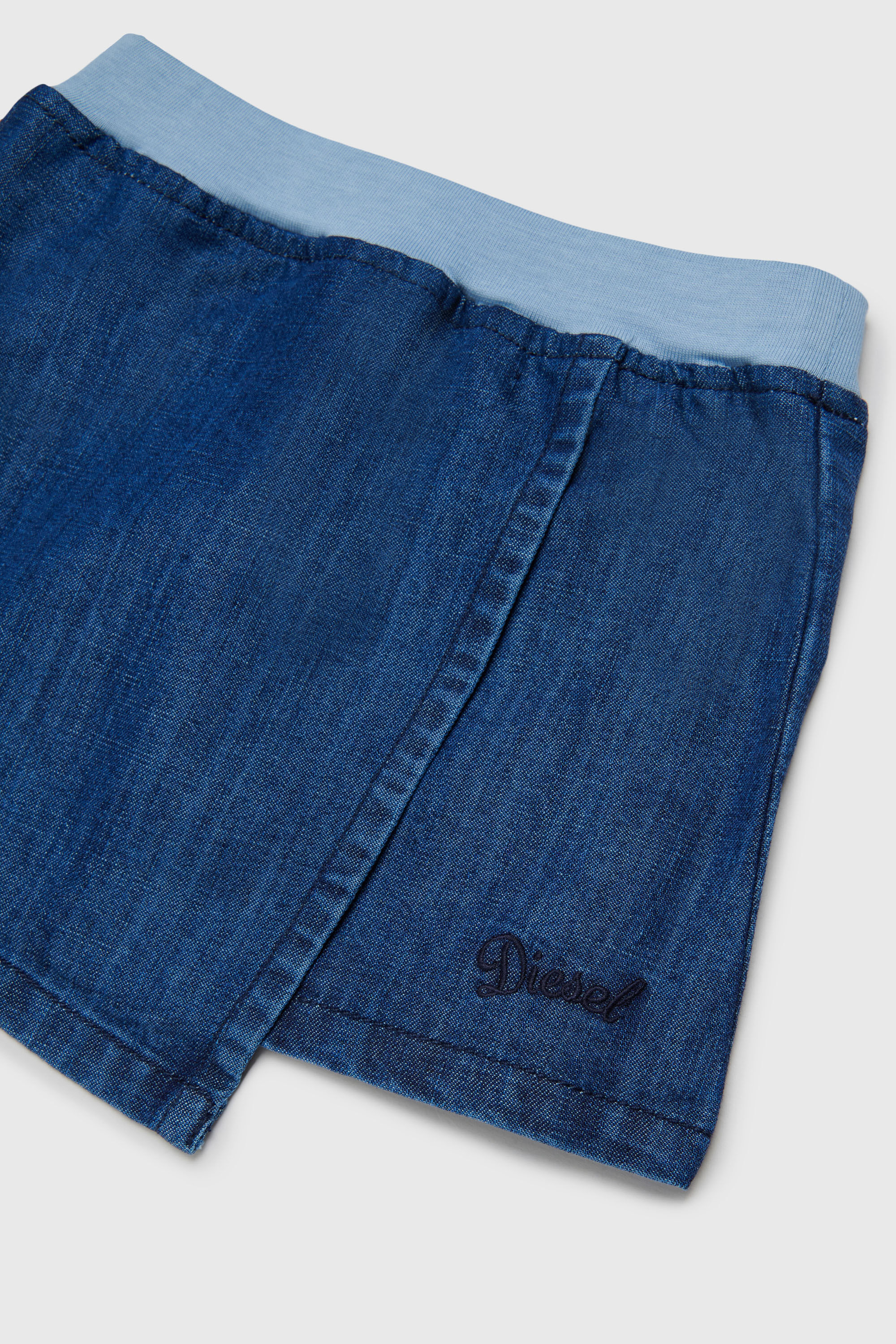 Diesel - GLINIMB, Damen Wickelrock aus denim in Mittelblau - 3