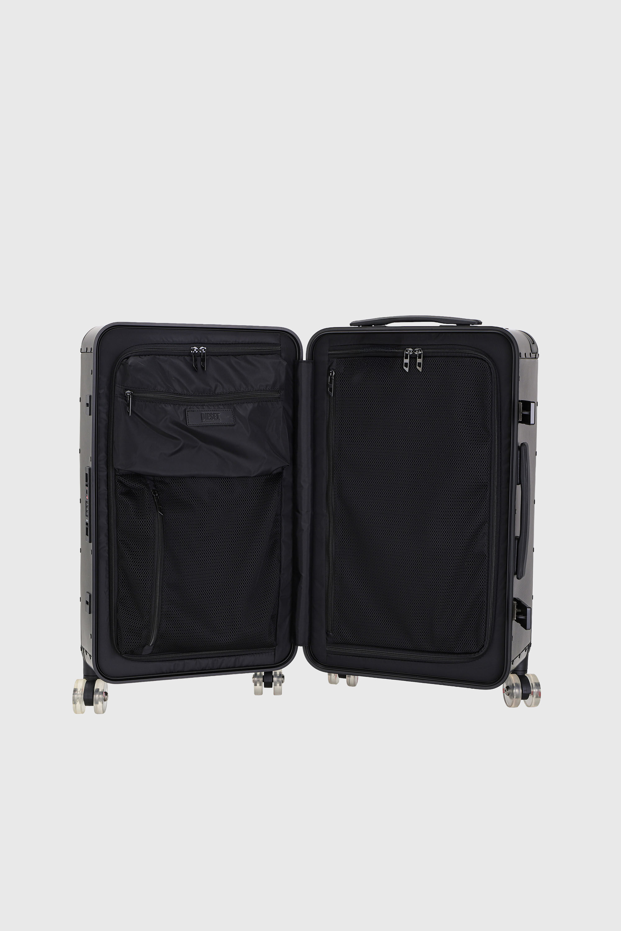 Diesel - DSL CARBON FIBER TROLLEY-BLACK- DSL001, Unisex Koffer aus Kohlefaser Gr&ouml;&szlig;e M in Schwarz - 3