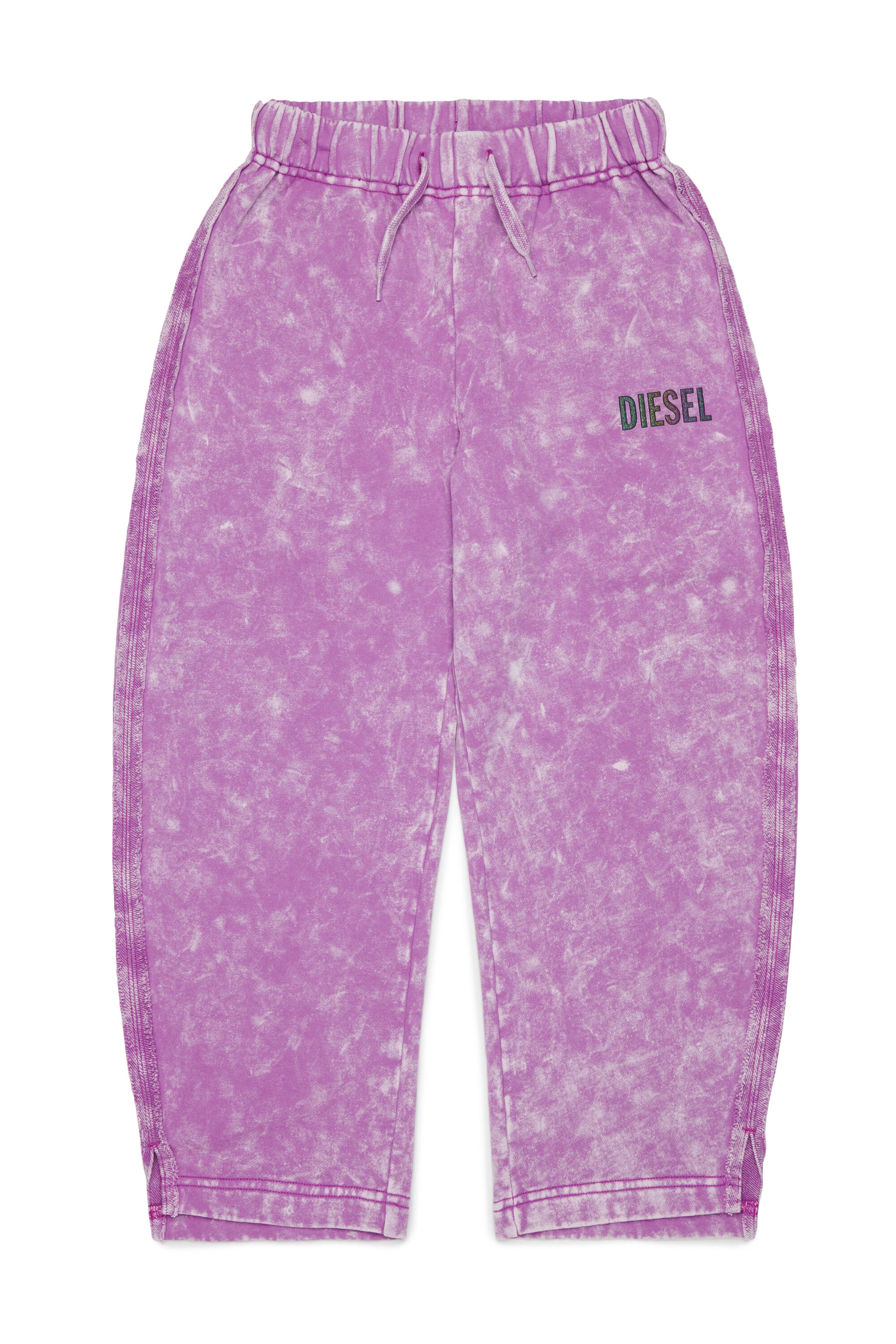 Diesel - PLOXY, Damen Sweatpants aus Baumwolle mit Marmor-Effekt in Violett - 1