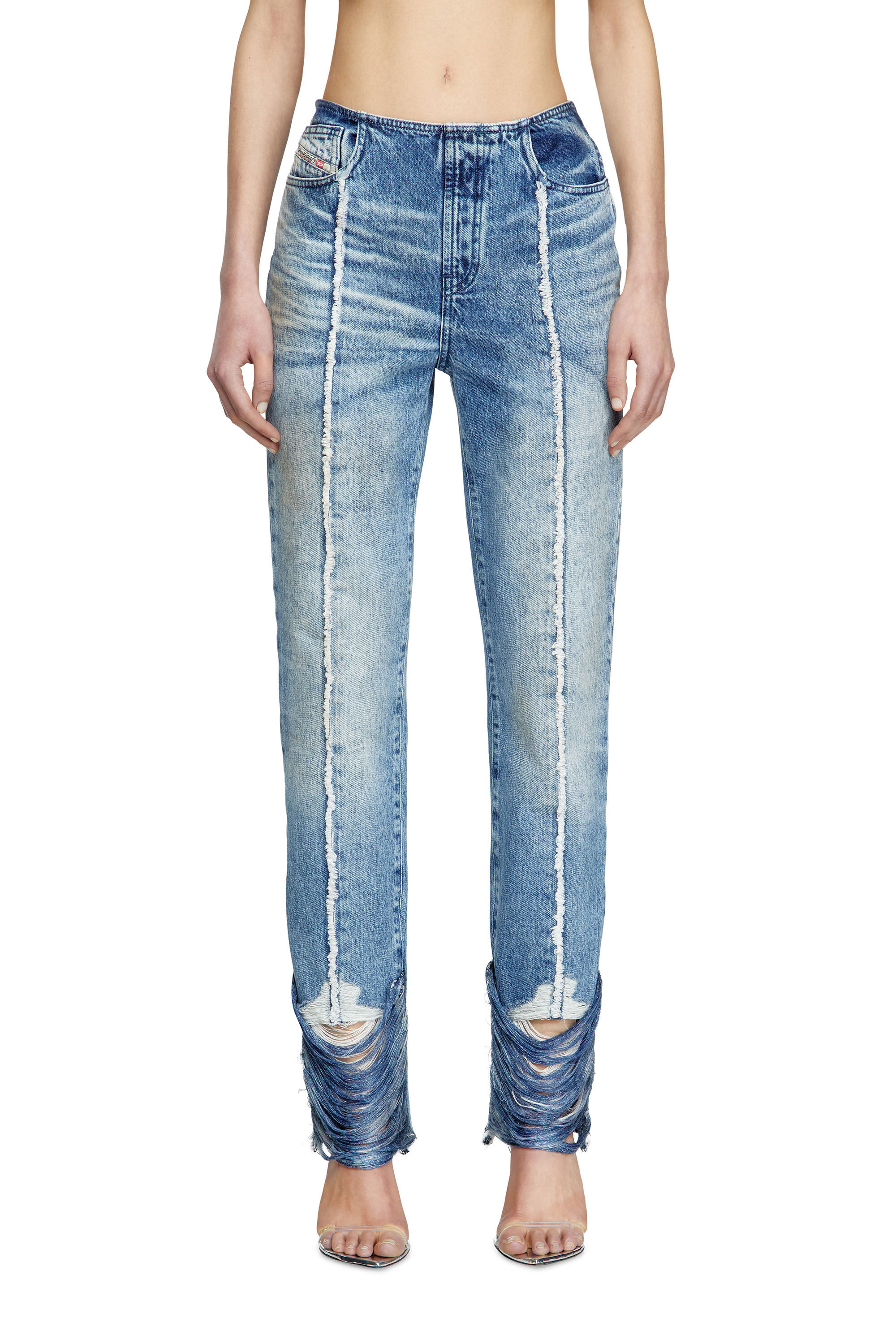 Diesel - Damen Bootcut Jeans D-Ginna 0CMBM, Mittelblau - 3
