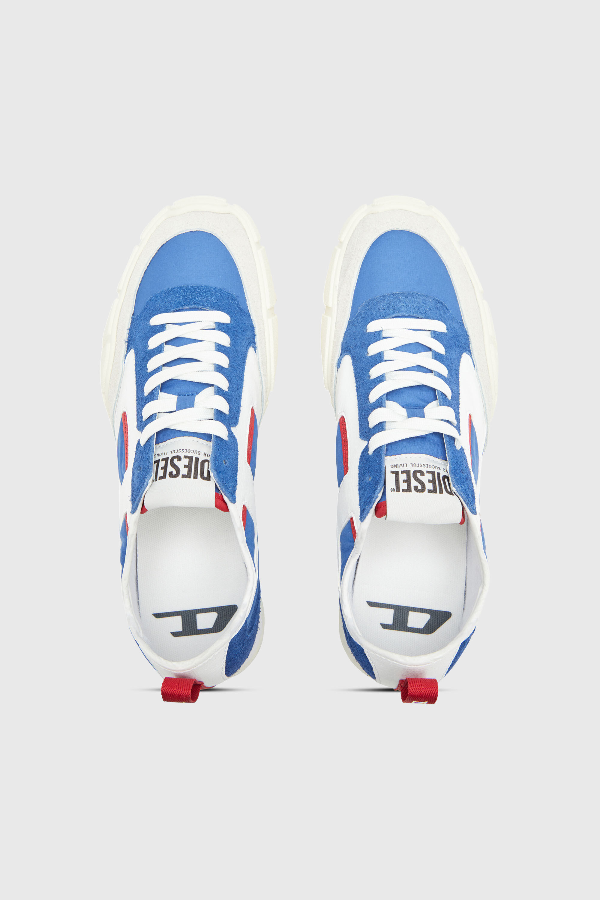 Diesel - S-PAGODHA LOW, Herren S-Pagodha-Sneakers aus Leder, Wildleder und Ripstop in Blau - 4