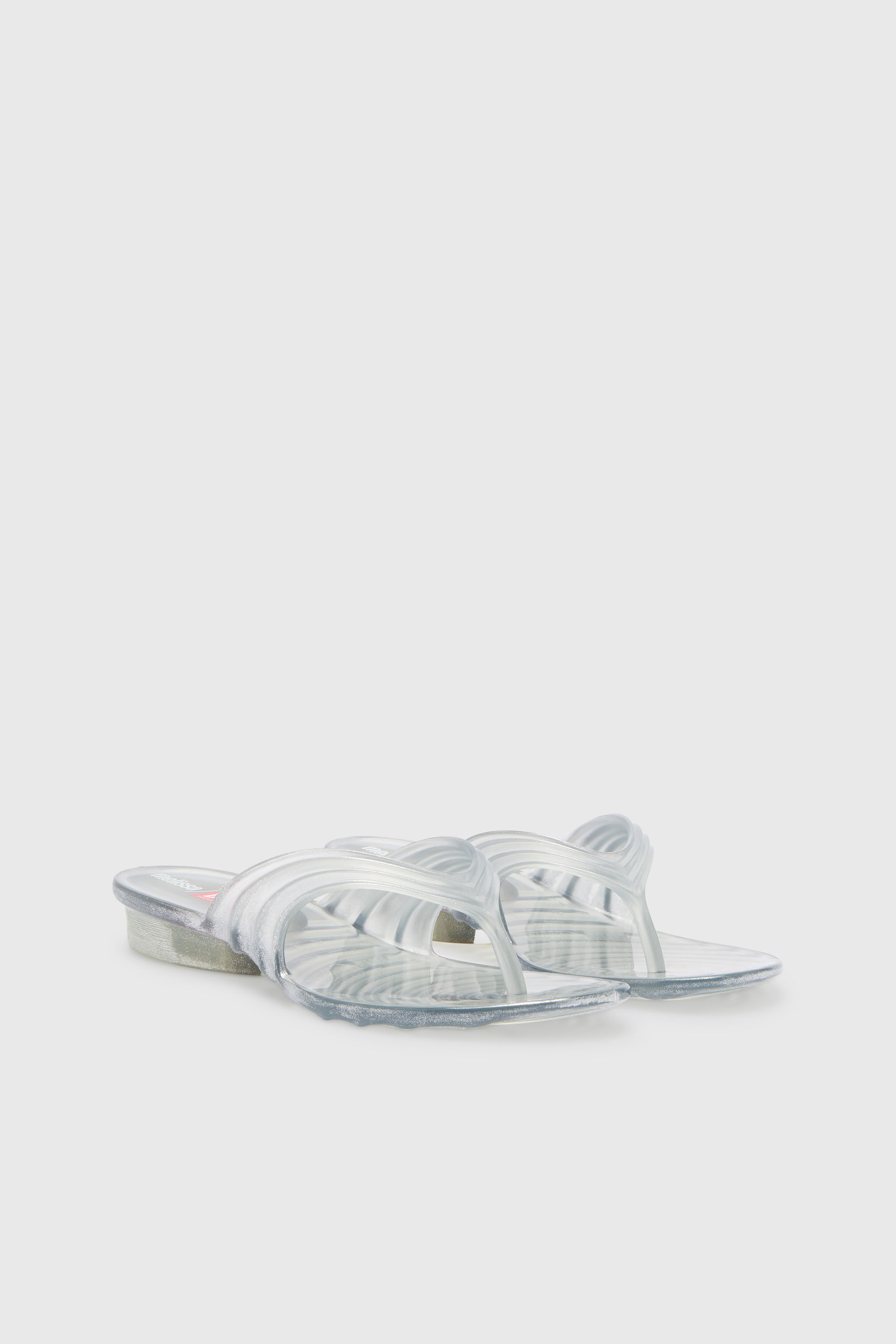 Diesel - MELISSA QUANTUM THONG, Damen K&uuml;nstlerisch gestaltete Flip-Flops aus Melflex&reg; in Silber - 2