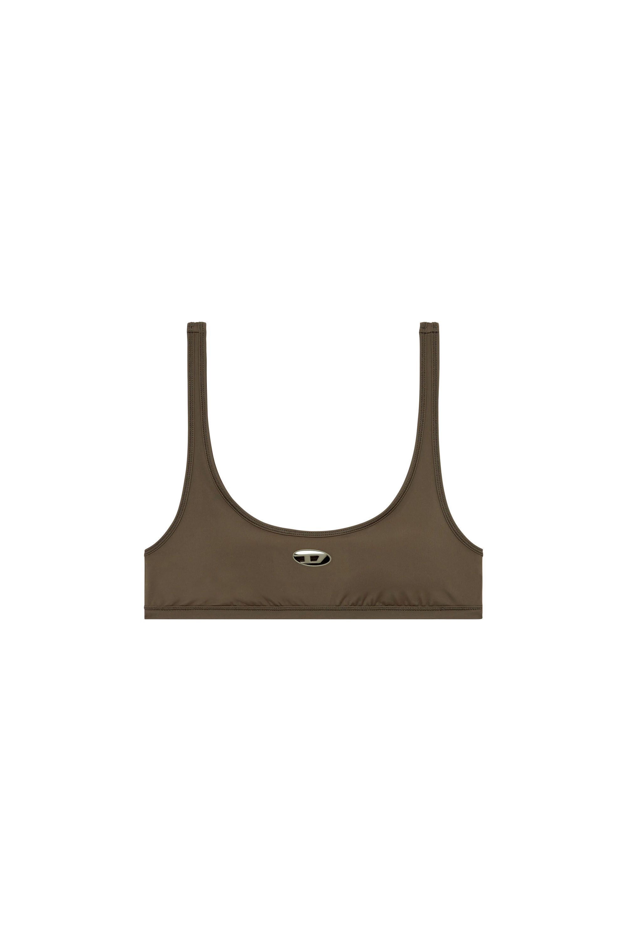 Diesel - CHELSEA-UTLT, Damen Sport-BH mit Cutout-Logo in Braun - 2