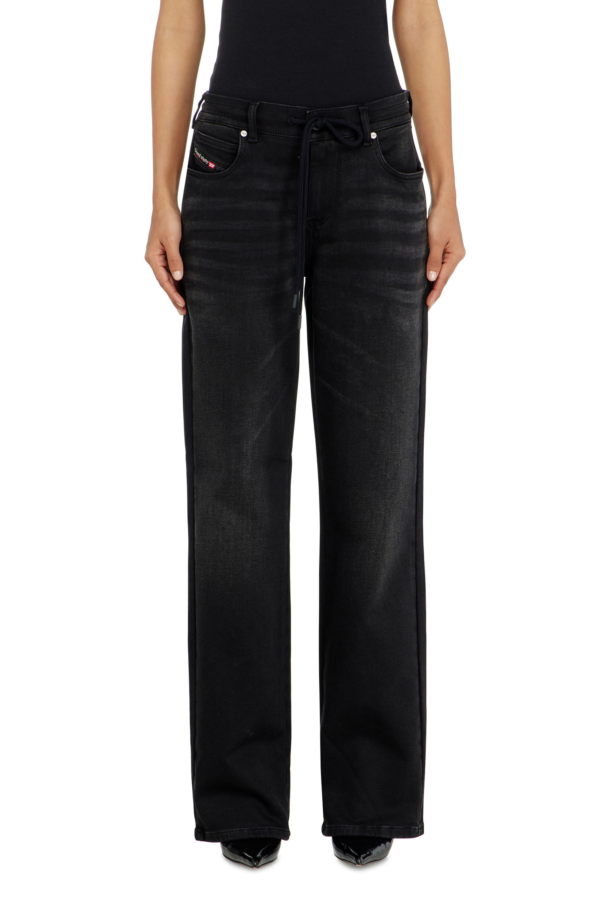 Diesel - Damen Regular 2071 D-Meel Joggjeans&reg; 09P90, Schwarz/Dunkelgrau - 2