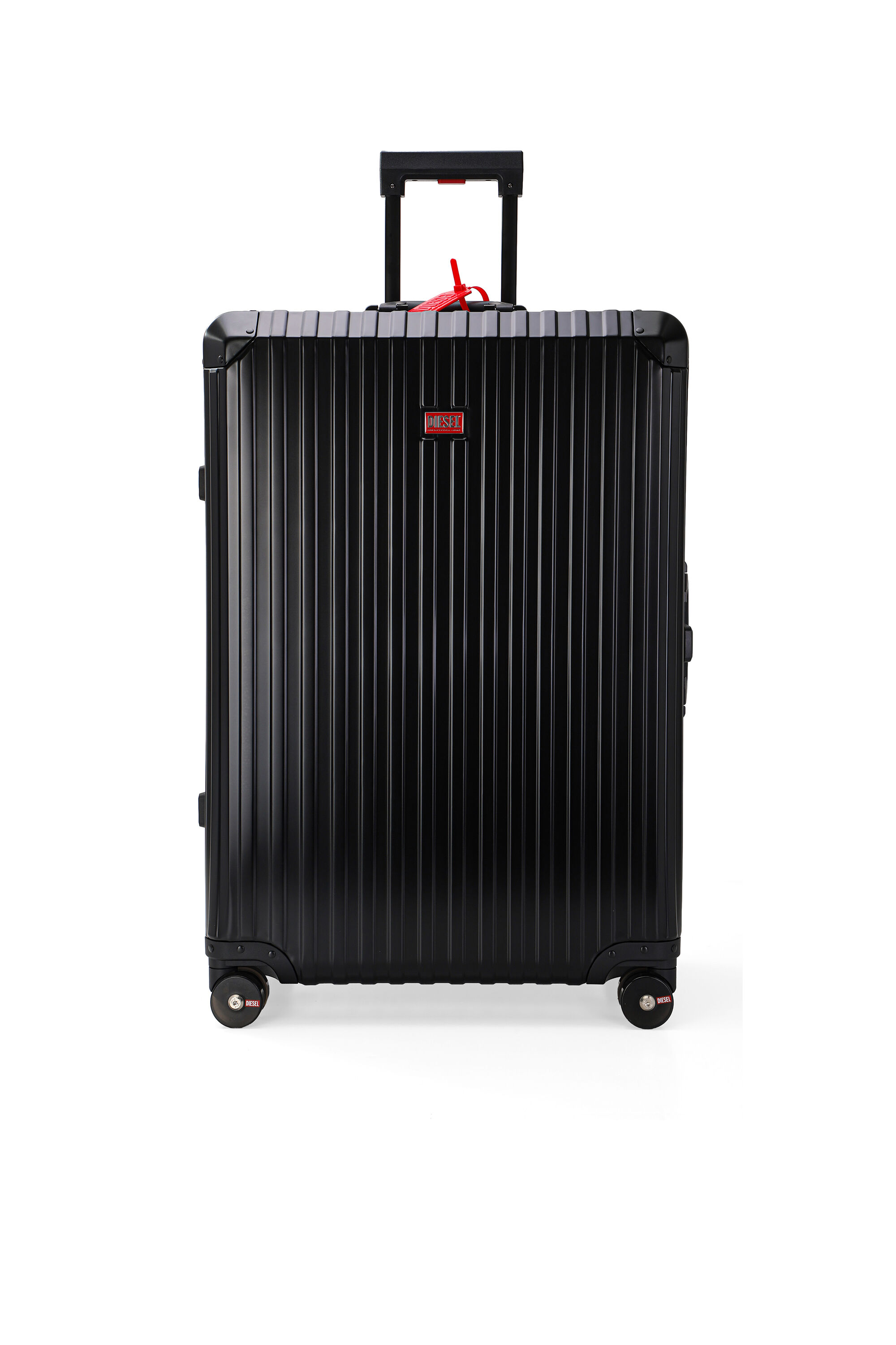 Diesel - DIESEL ALUMINUM TROLLEY- DSL002, Unisex Koffer aus Aluminium Gr&ouml;&szlig;e L in Schwarz - 1