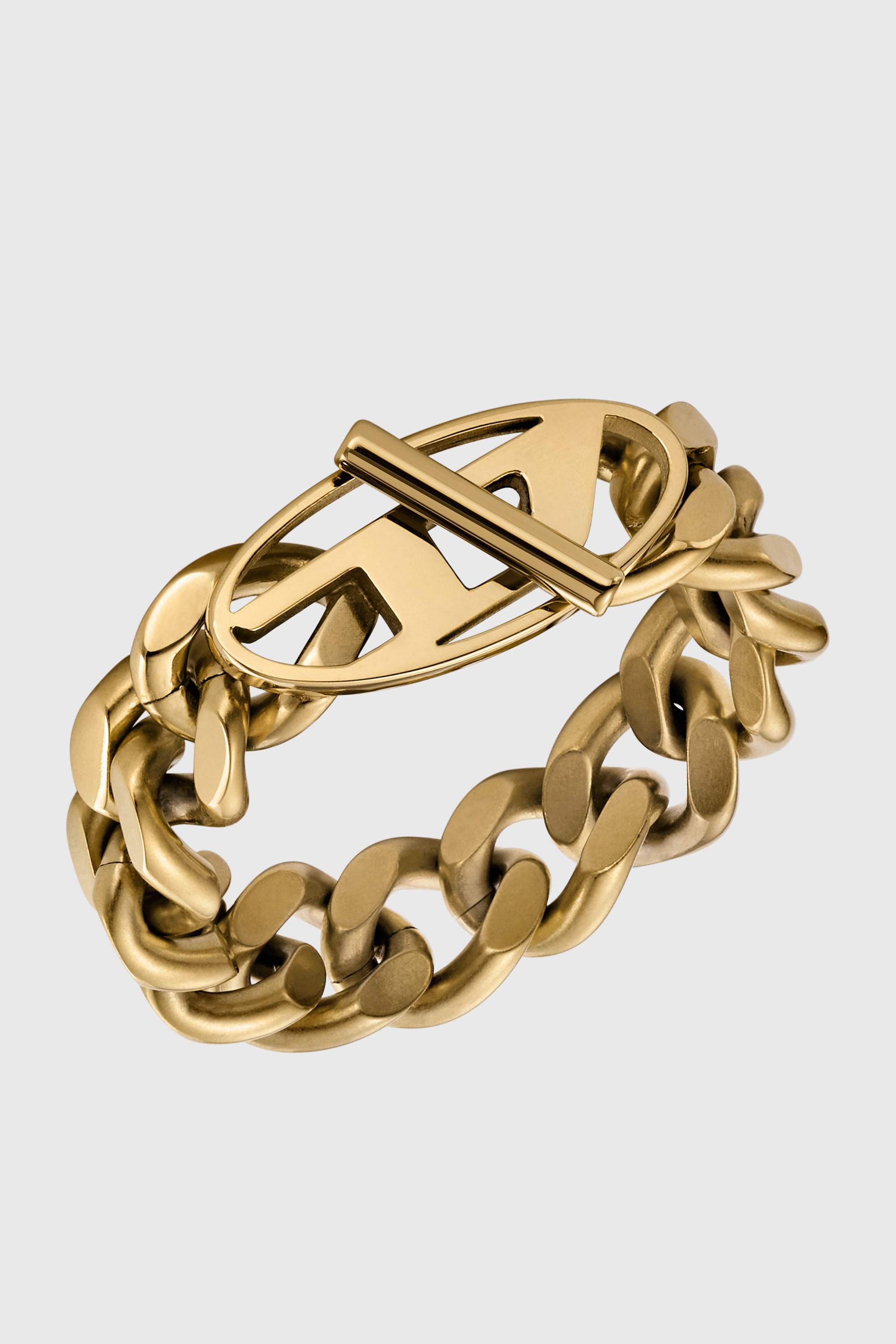 Diesel - DX1568710 JEWEL, Unisex Softer Gliederring aus goldenem Edelstahl in Gold - 1