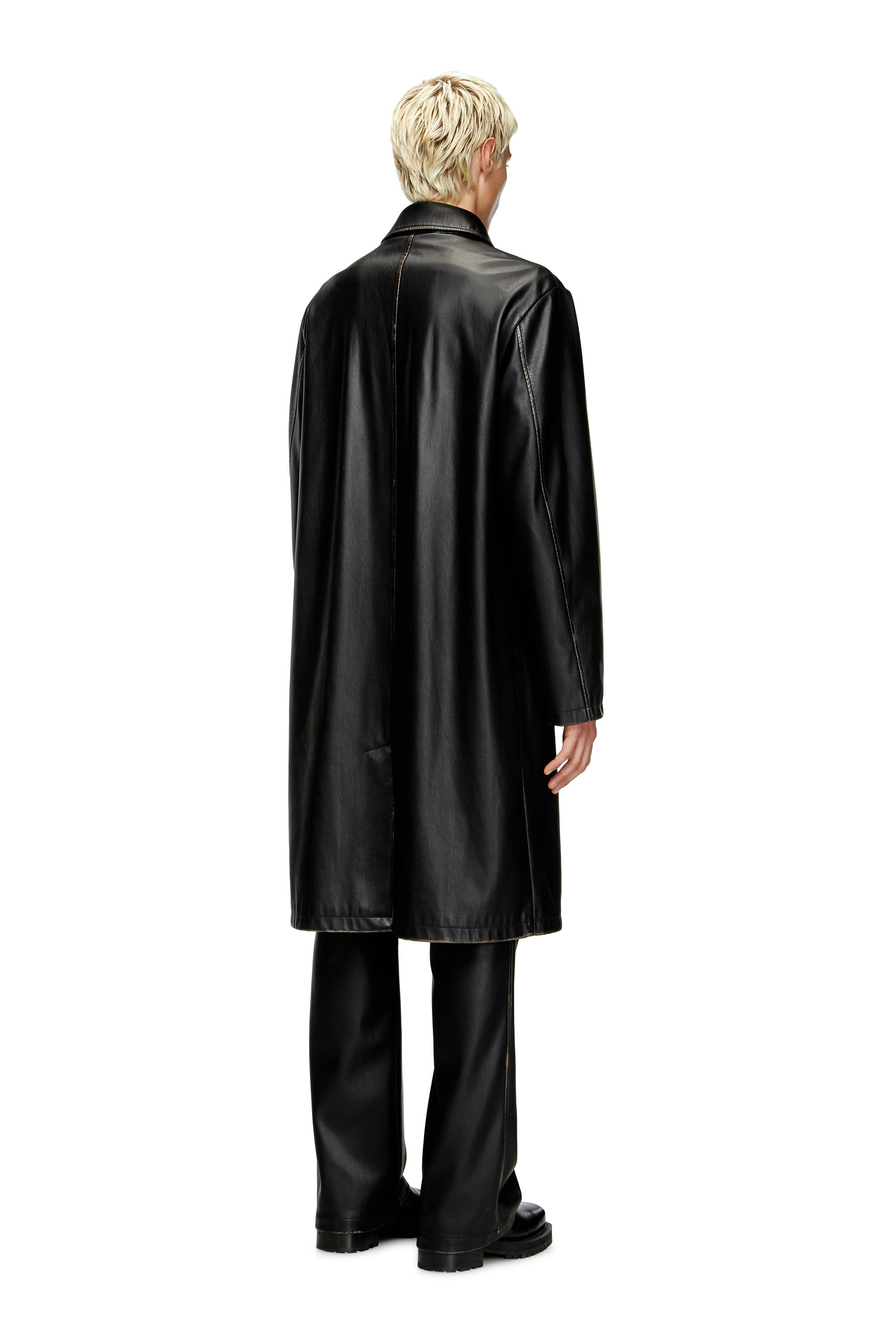 Diesel - J-RIVERS, Herren Automantel in vielgetragener Optik mit Futter aus Flanell in Schwarz - 4