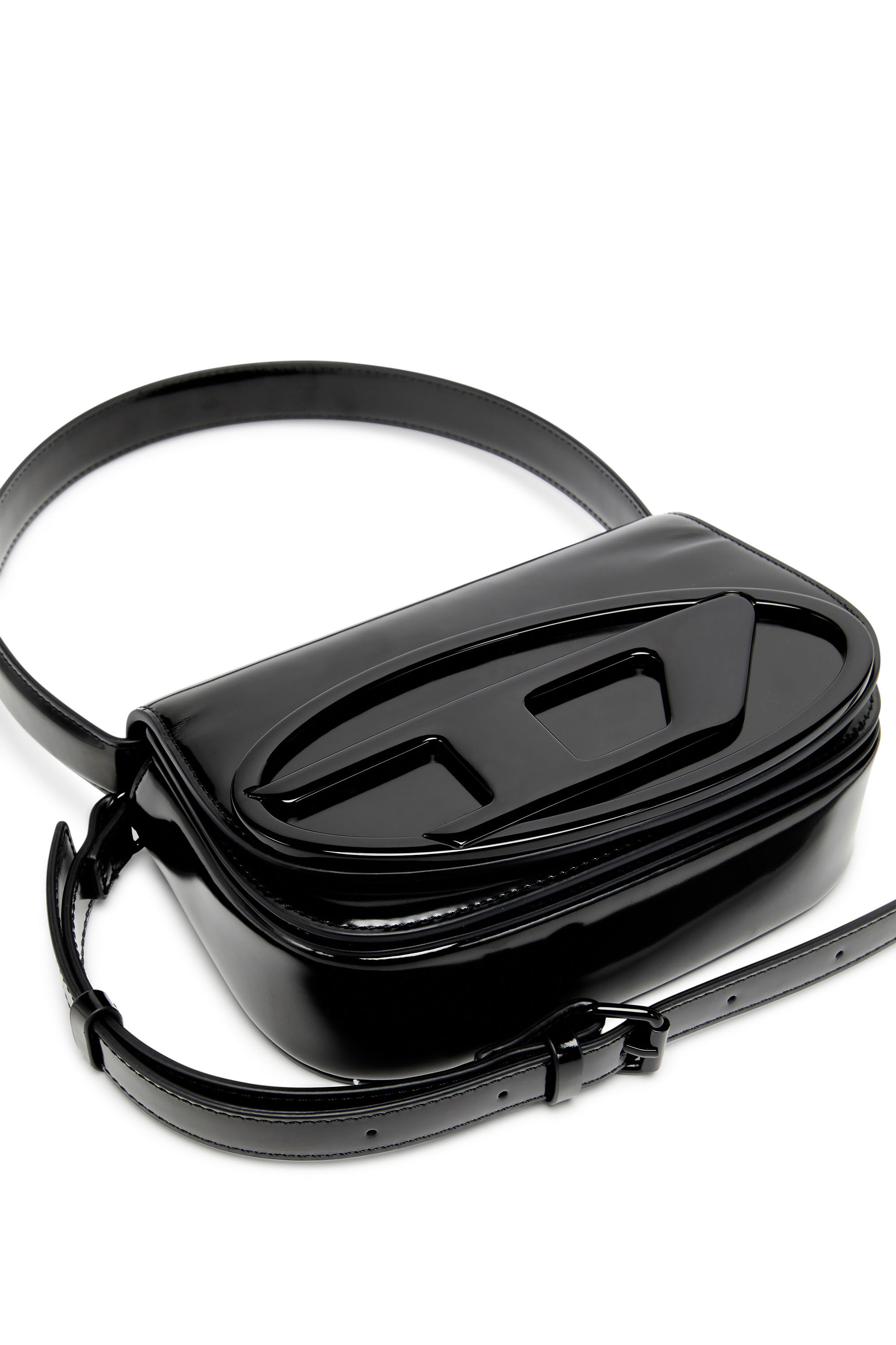 Diesel - 1DR, Woman 1DR-Iconic shoulder bag in mirrored leather in Black - Image 2