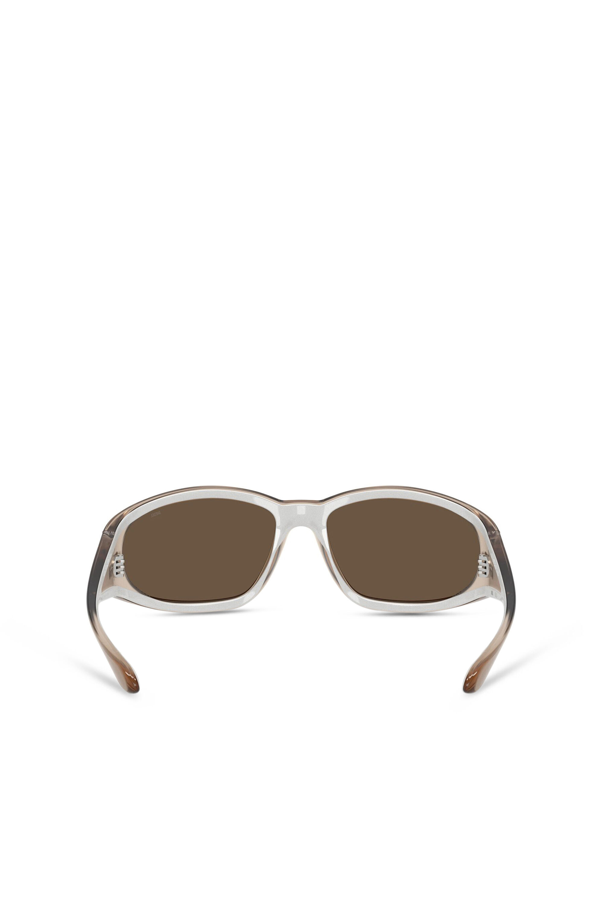 Diesel - 0DL3002, Unisex Sonnenbrille aus acetat mit rechteckigen gläsern in Braun - 3