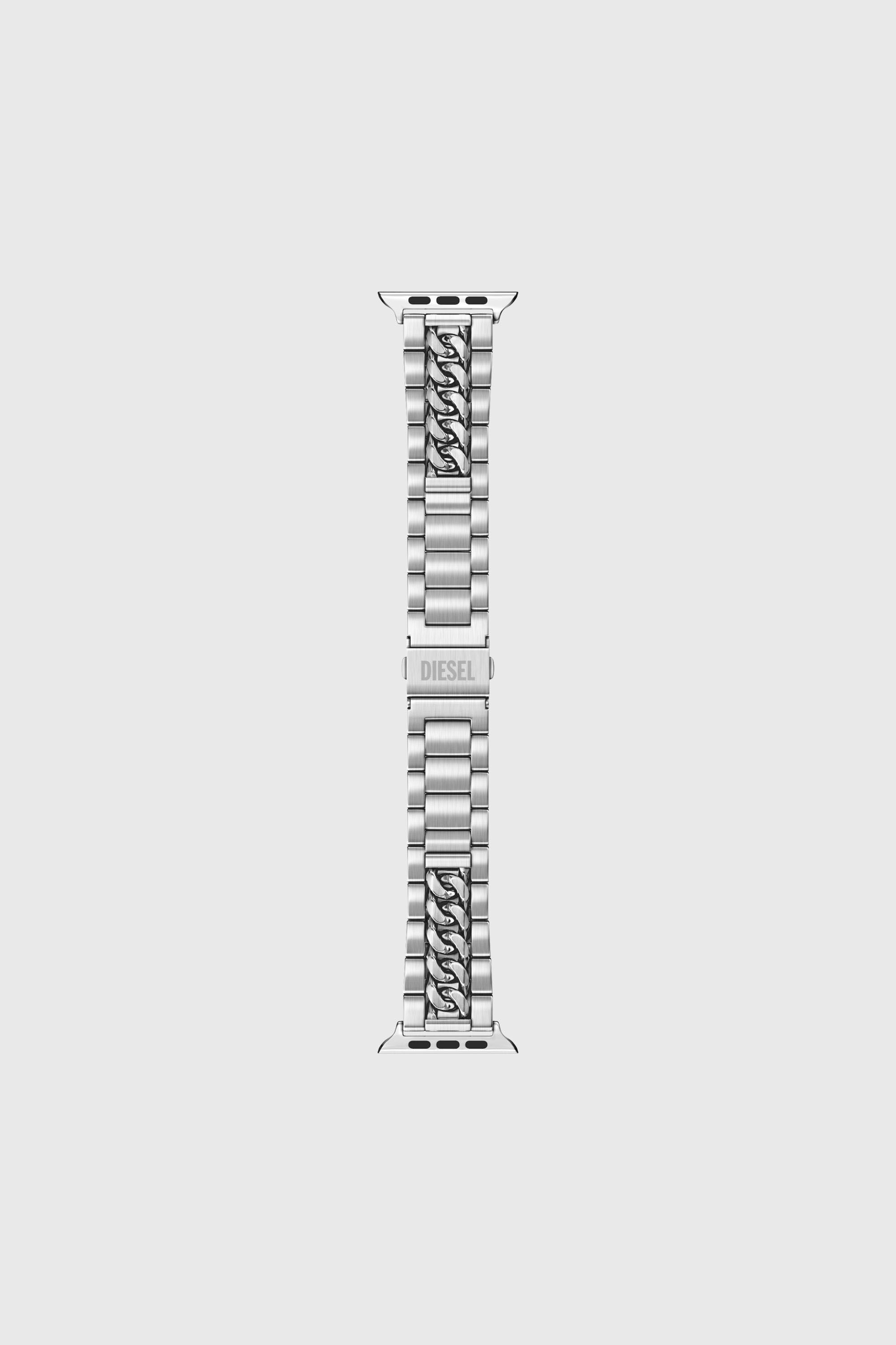 Diesel - DSS027 WATCH, Herren Edelstahl-Armband f&uuml;r apple watch&reg;, 38-49mm in Silber - 1