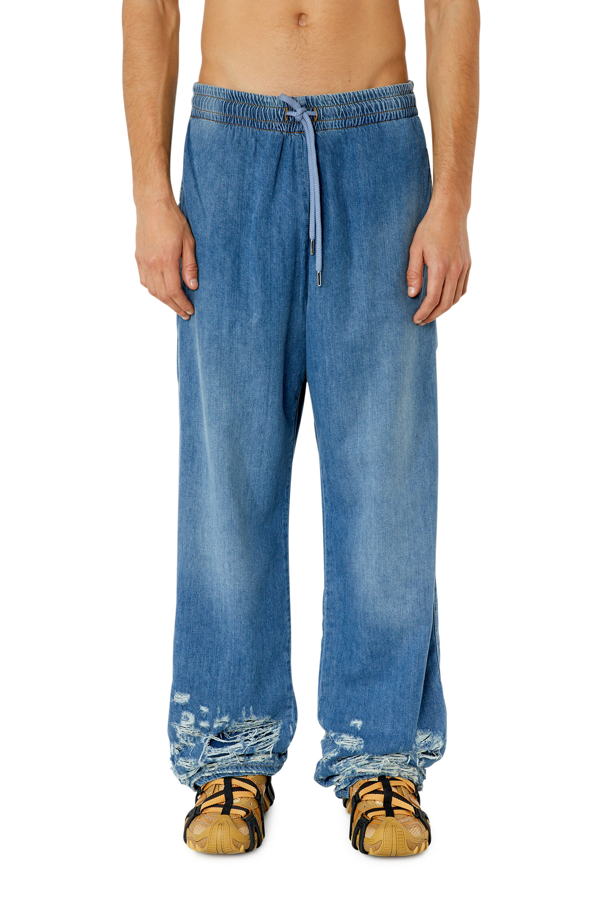 Diesel - D-Martian 0EMAF Straight Jeans, Hellblau - Image 3