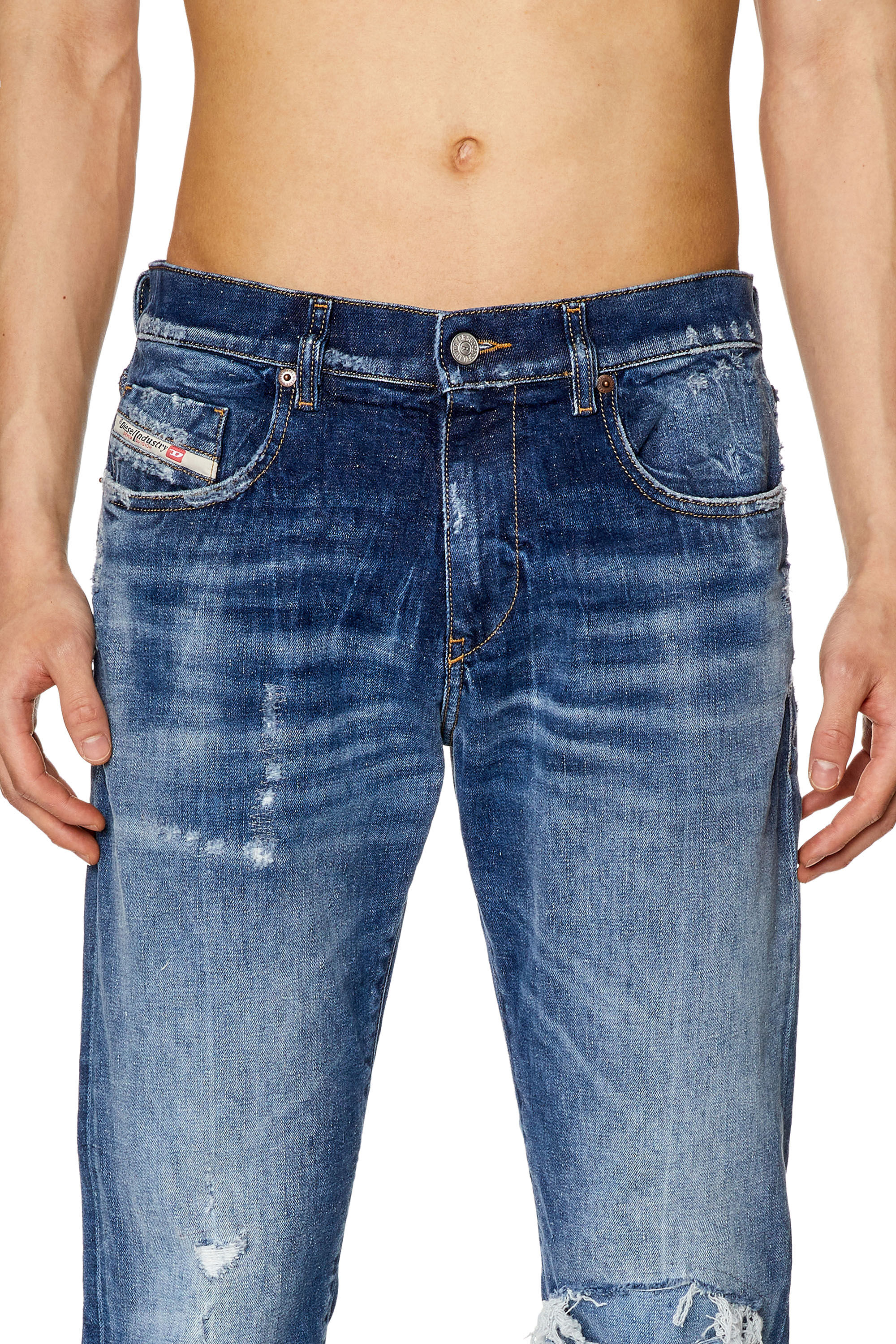 Diesel - Slim Jeans 2019 D-Strukt 09G15, Mittelblau - Image 5