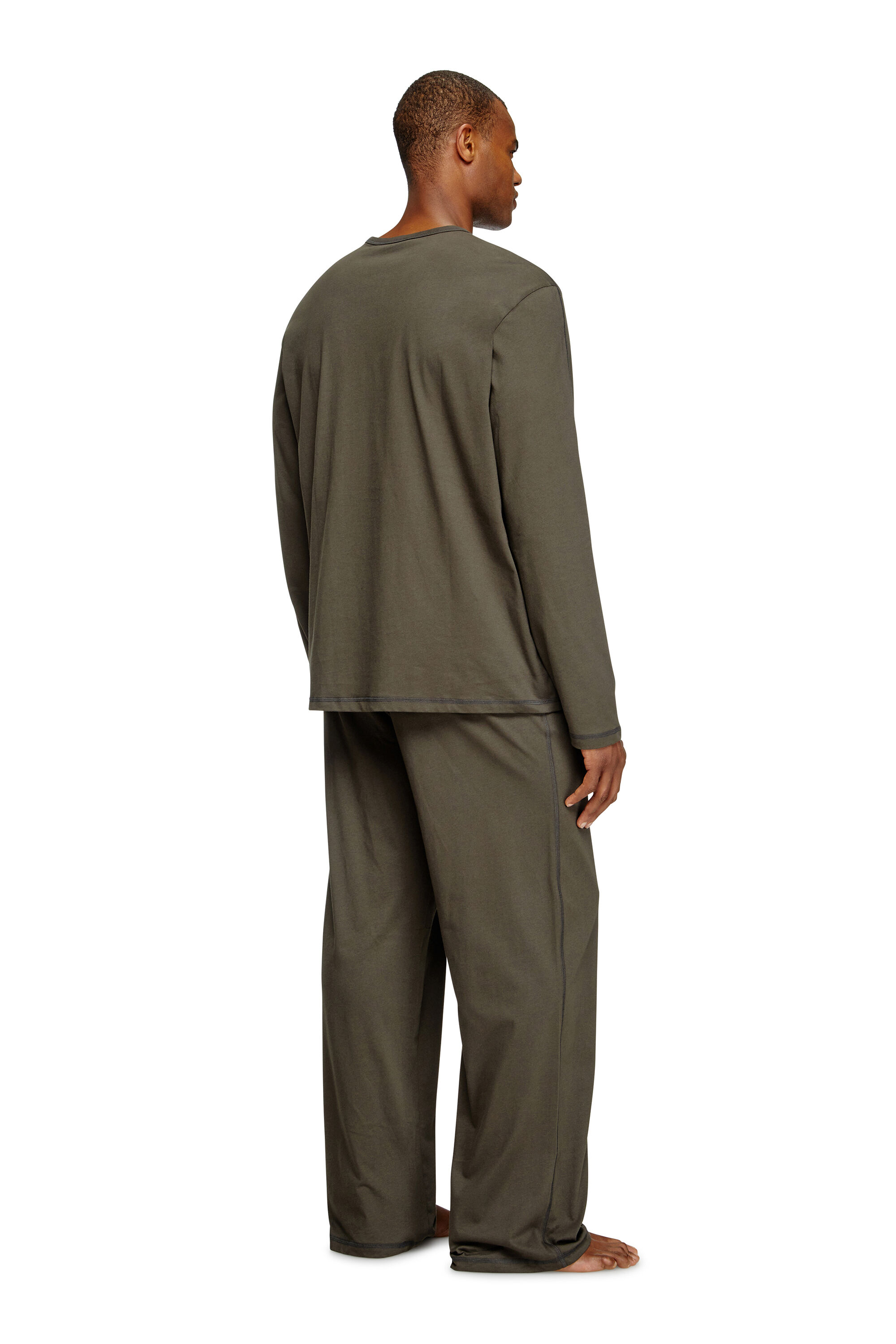 Diesel - SET-ADRIAN-UTLT, Herren Pyjamas aus Baumwolljersey in Braun - 3