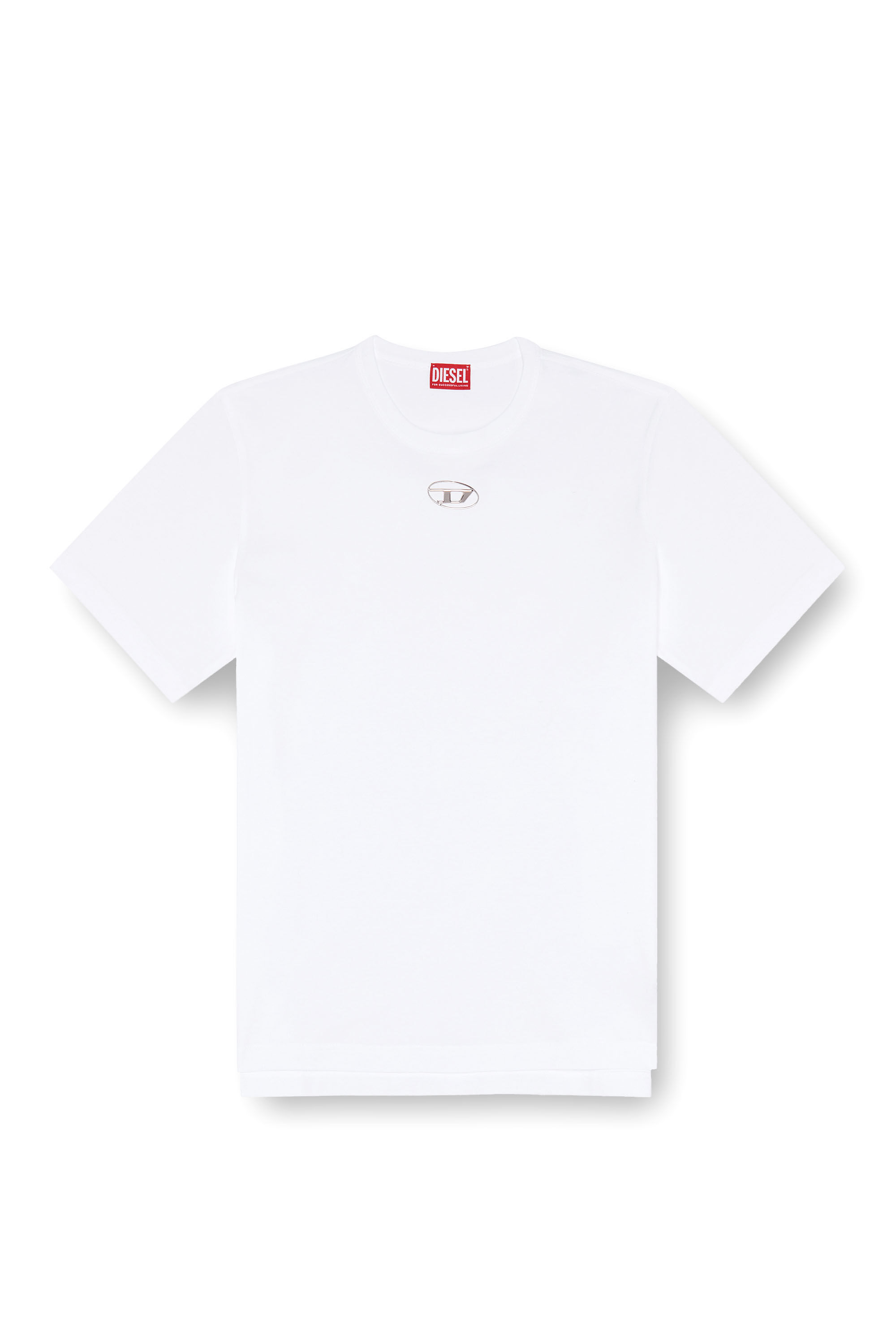 Diesel - T-JUST-OD, Herren T-Shirt mit Spritzguss-Logo in Weiß - 2