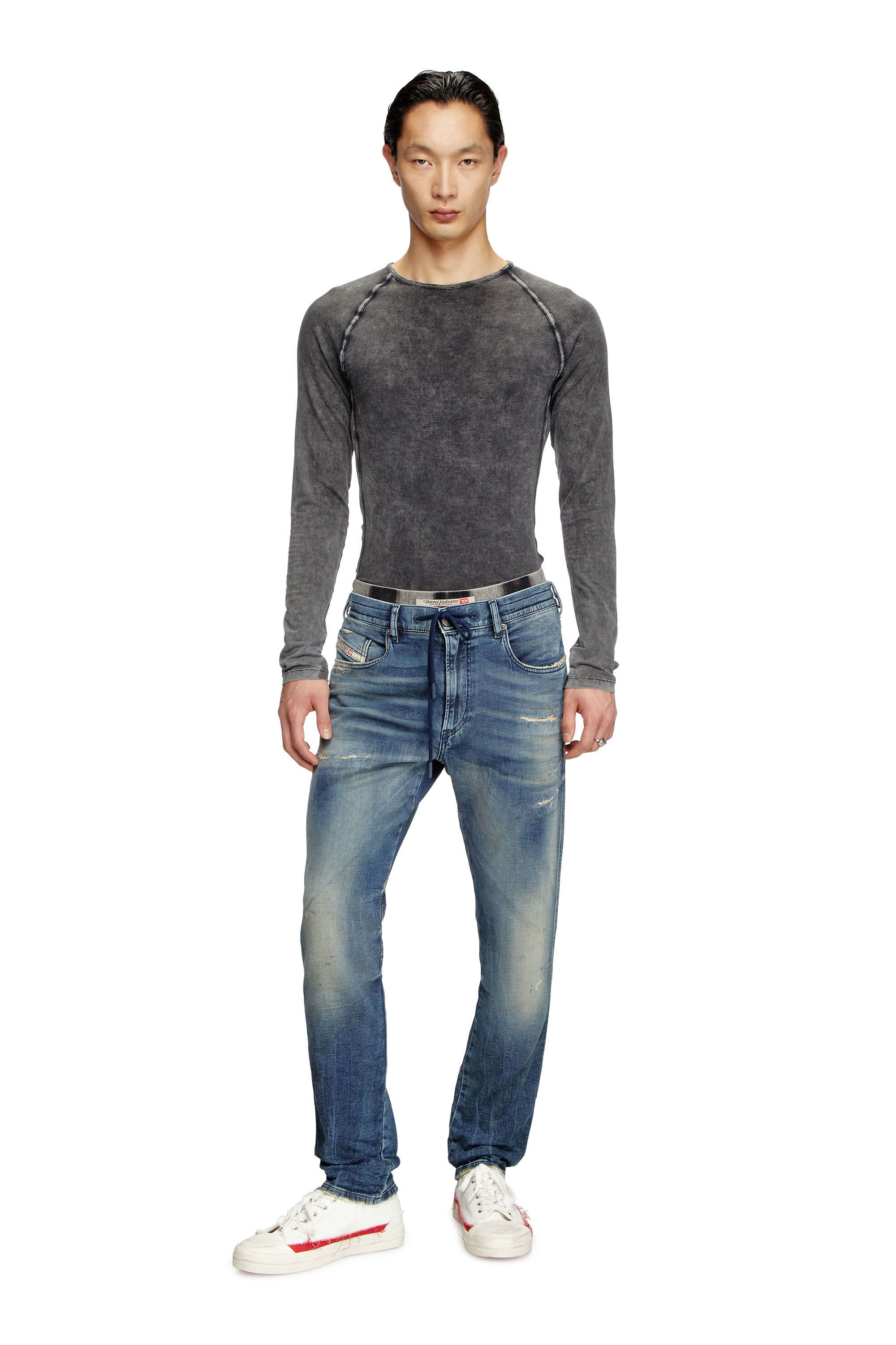 Diesel - Herren Slim 2060 D-Strukt Joggjeans® 068PN, Mittelblau - 1