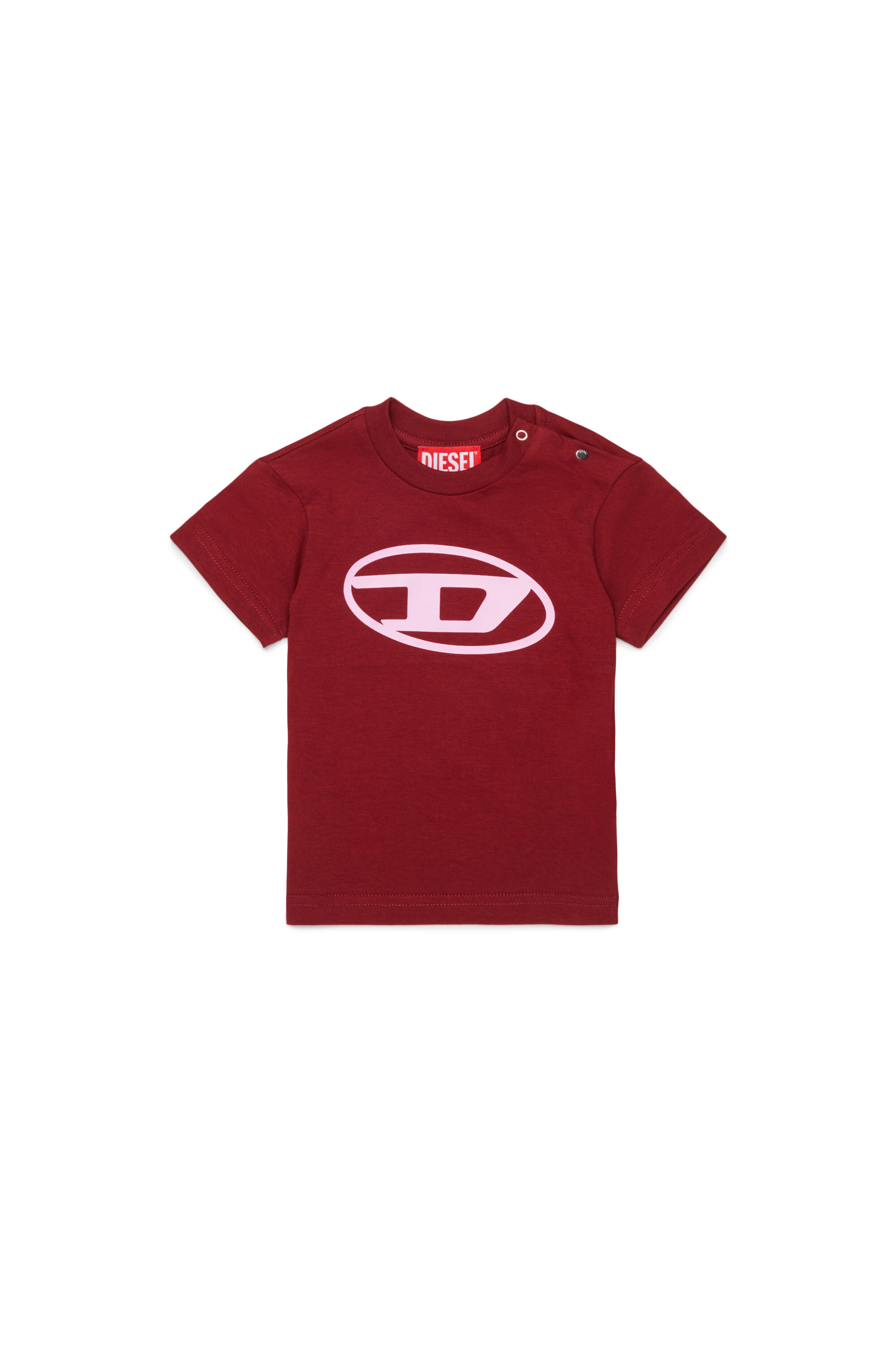 Diesel - TIELB, Herren Baumwoll-T-Shirt mit Oval D Print in Rot - 1