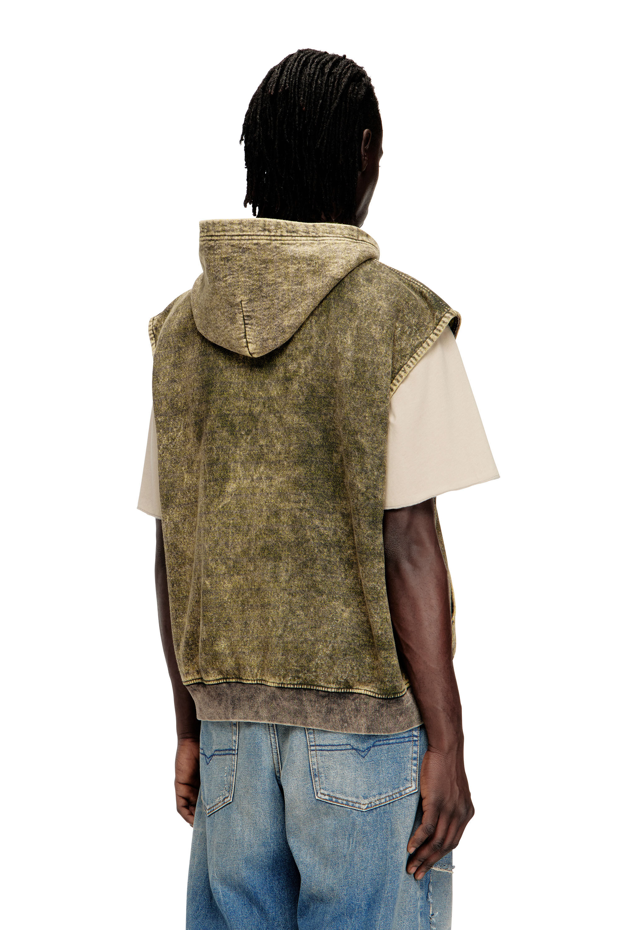 Diesel - S-BOXT-SL-ZIP, Herren Hoodie mit Acid-Waschung und Diesel-Logo in null - 4