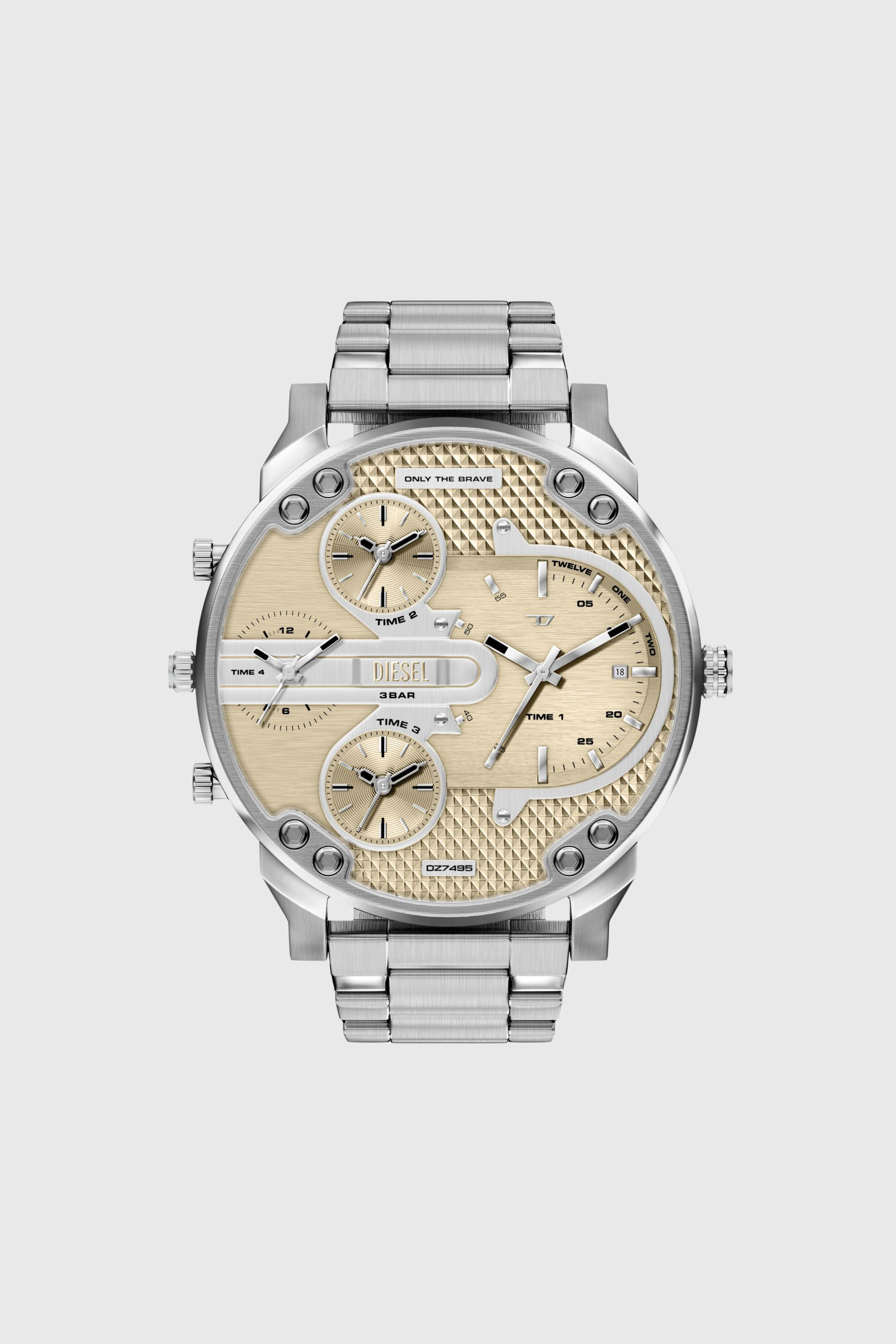 Diesel - DZ7495 WATCH, Herren Mr. Daddy Slim Edelstahluhr in Silber - 1