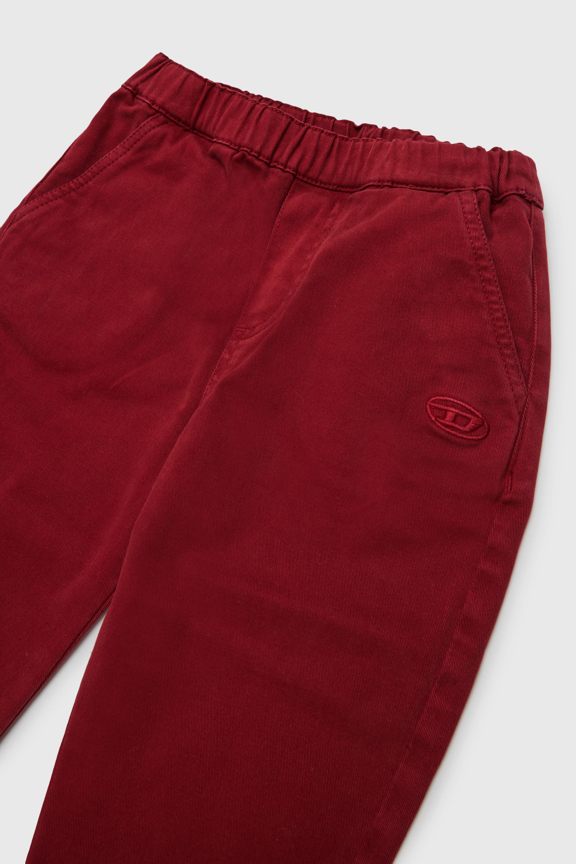 Diesel - PBADIB, Damen Baumwollhose mit Oval D Stickerei in Rot - 3