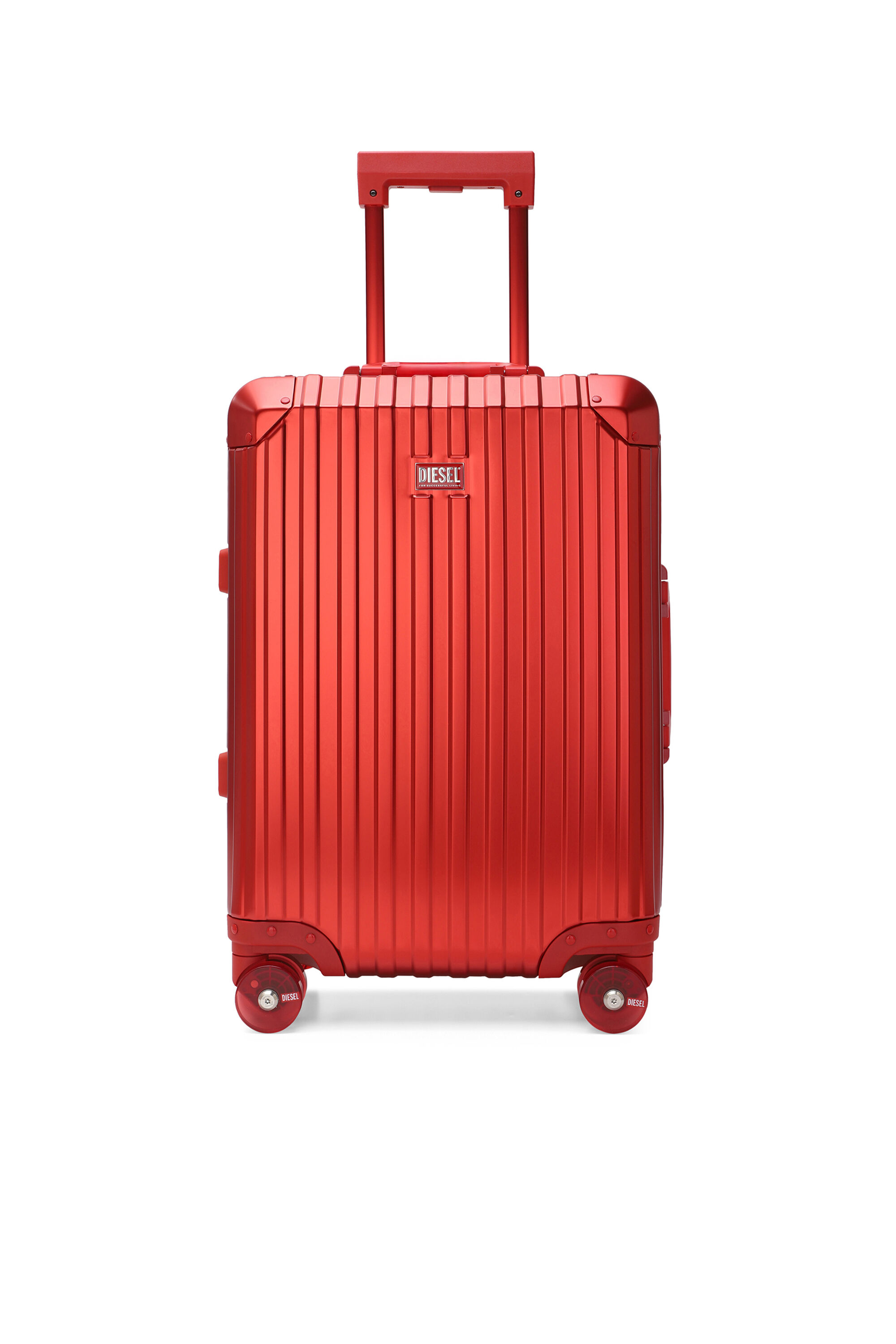 Diesel - DIESEL ALUMINUM TROLLEY- DSL002, Unisex Koffer aus Aluminium Gr&ouml;&szlig;e S in Rot - 1
