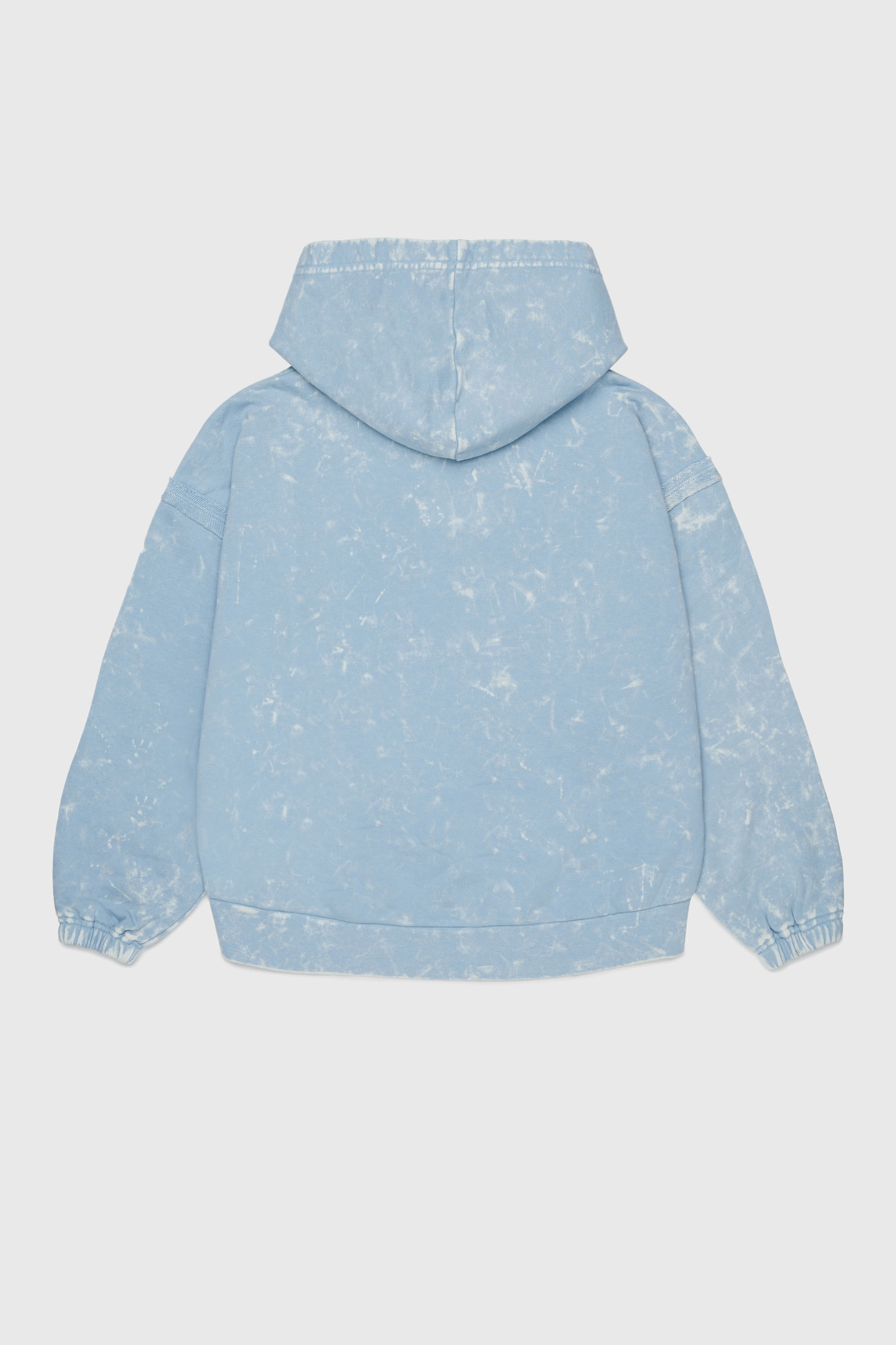 Diesel - SLOXY, Damen Kapuzenpullover mit Tie-dye-Effekt und Rainbow-Logo in Hellblau - 2