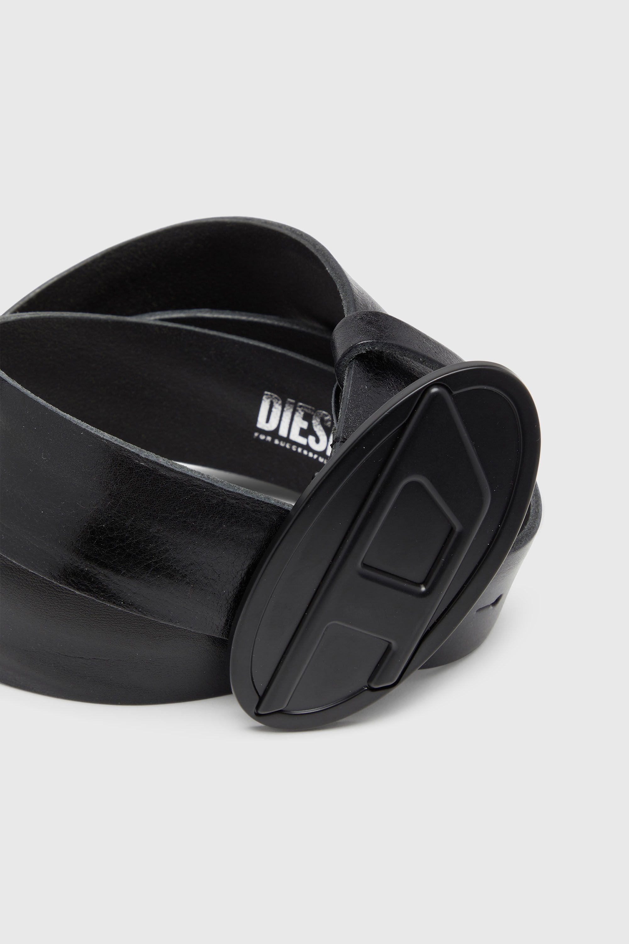 Diesel - B-1DR 2.0, Herren 4 cm breiter G&uuml;rtel aus gewachstem Leder in Schwarz - 3