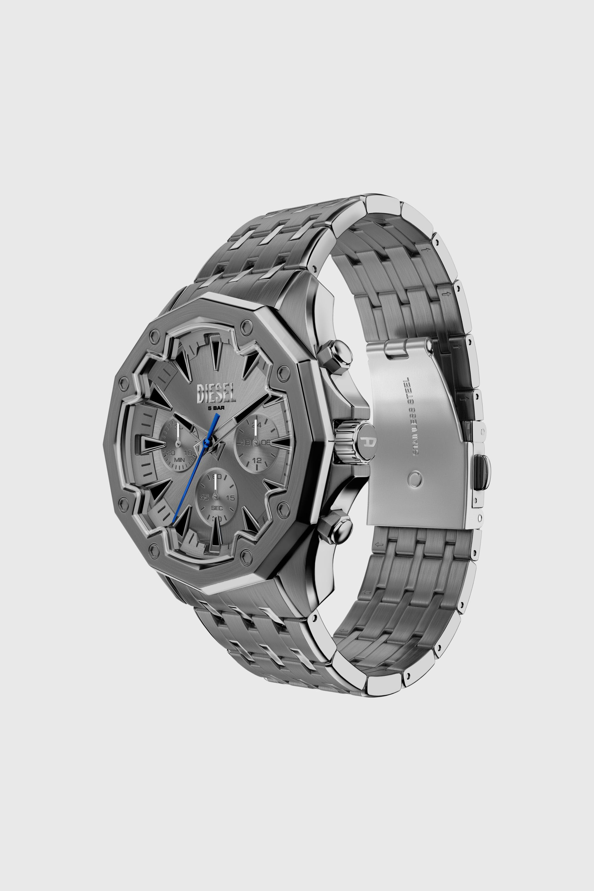 Diesel - DZ4708 WATCH, Herren Spiked Edelstahl-Uhr in Grau - 7