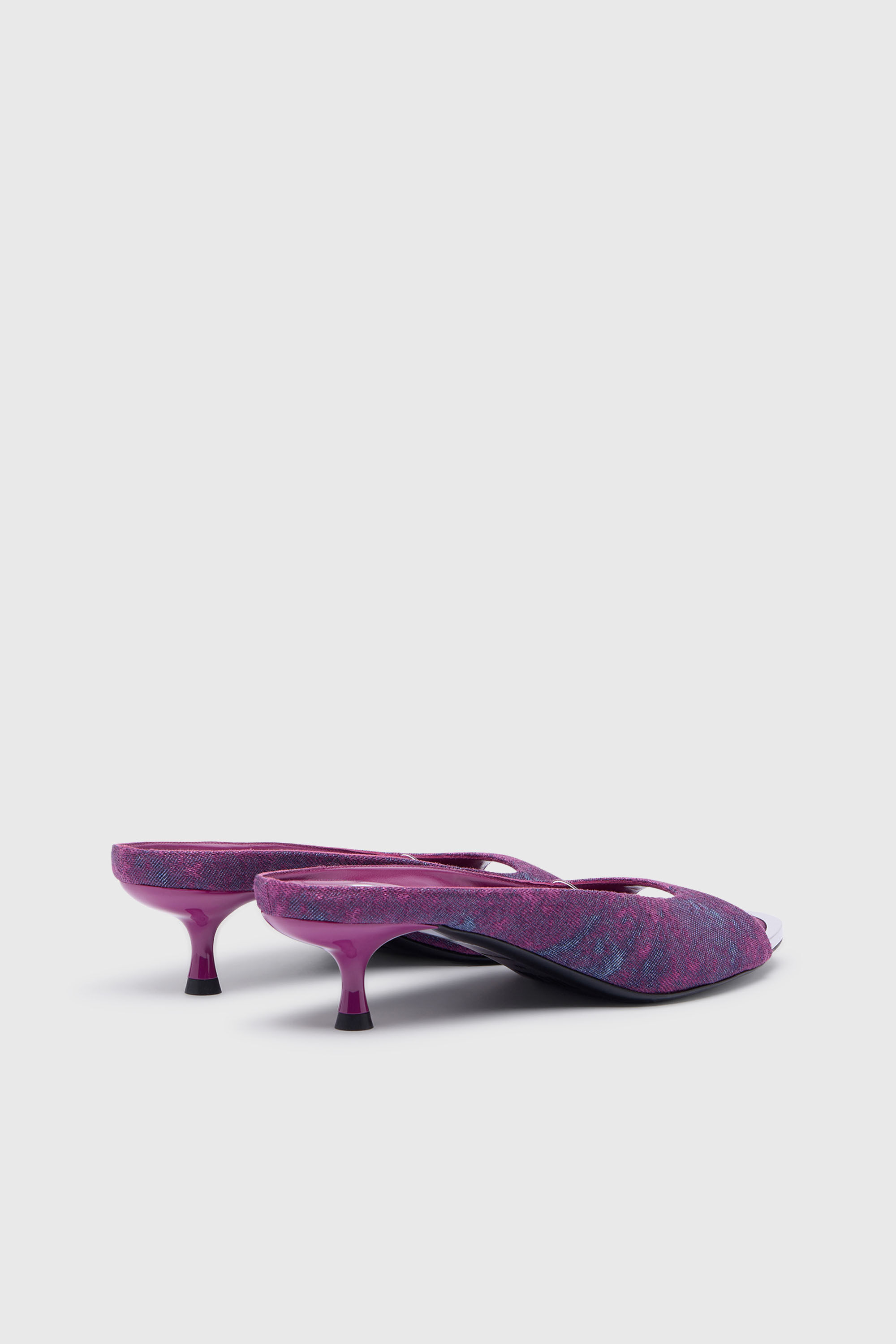 Diesel - D-DIAM'S-SA-40, Damen D-Diam's-Denim-Pantolette mit schwebendem Oval D in Violett - 3