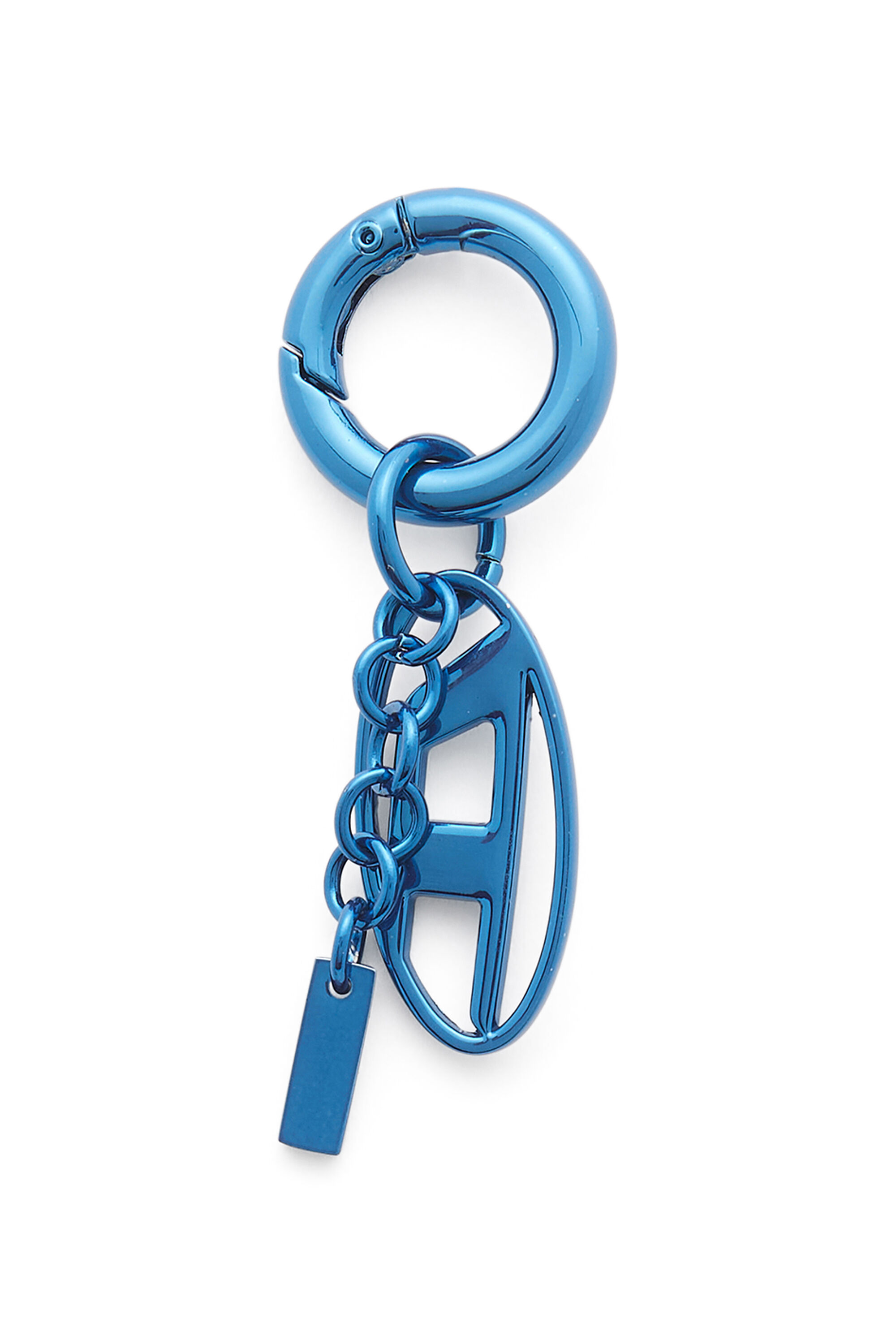 Diesel - CHARM-OVAL D, Unisex Metallschl&uuml;sselanh&auml;nger mit ovalem D-Anh&auml;nger in Blau - 2