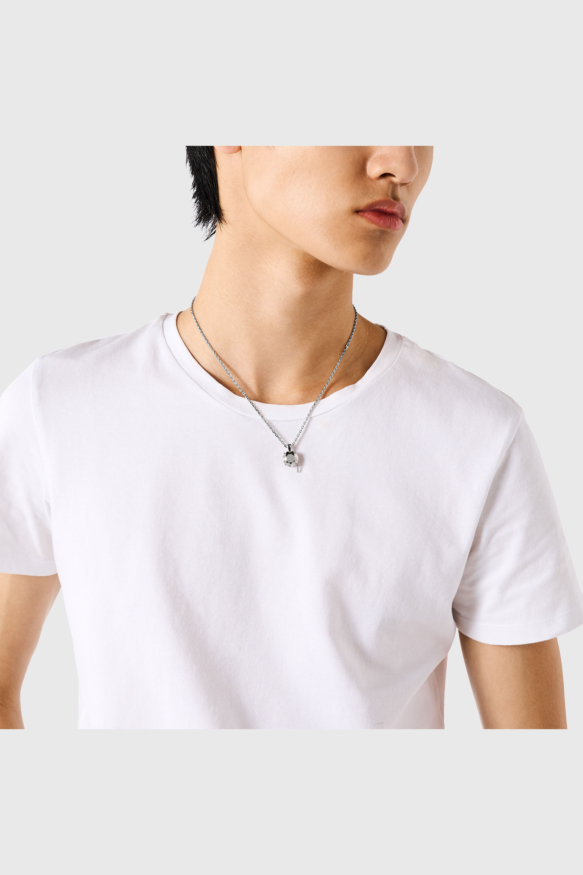 Diesel - DL1355040 STERLING SILVER JEWEL, Unisex Halskette aus Sterlingsilber mit Diamantschliff in Silber - 3